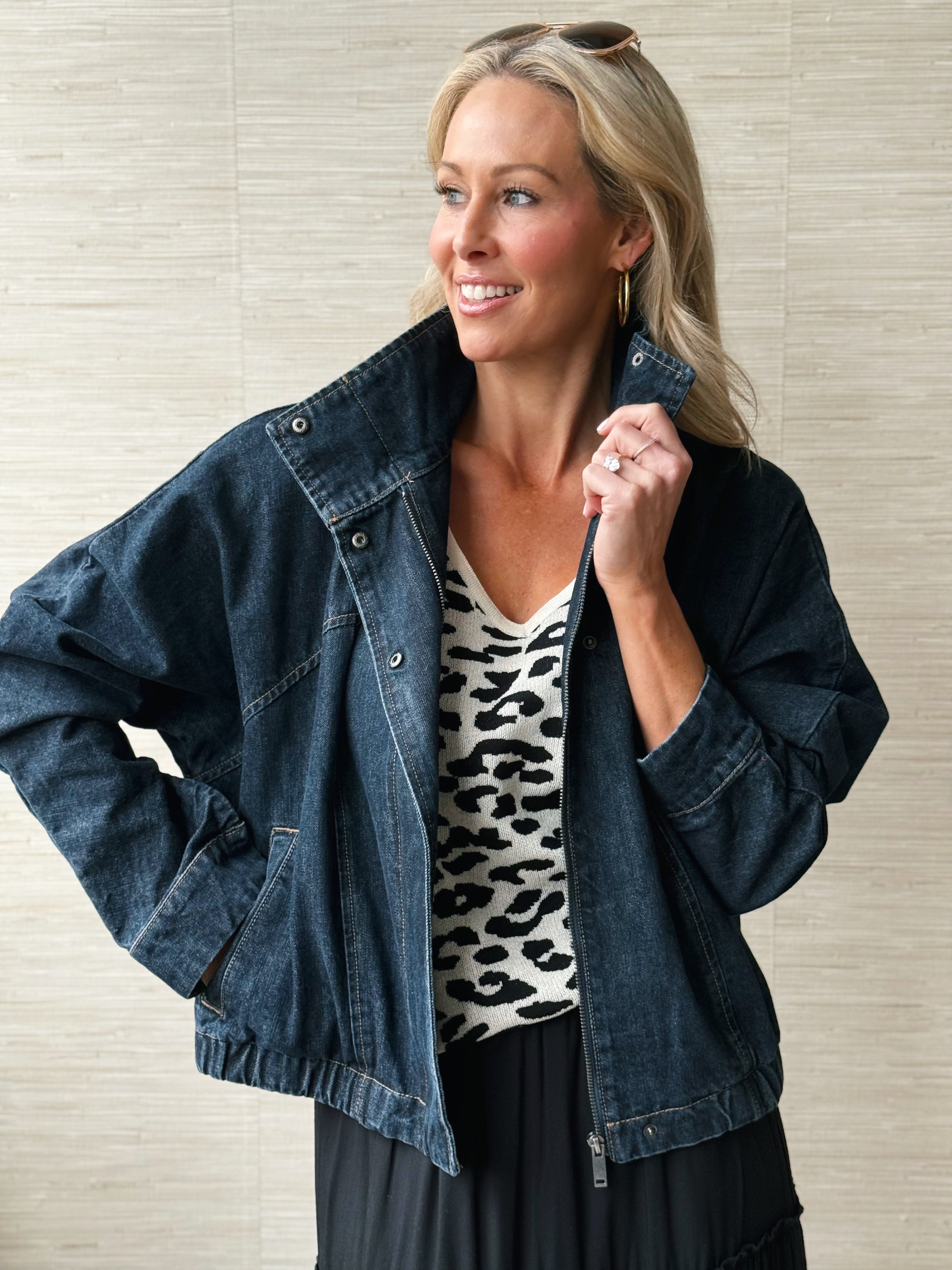 [RAISONNEL] West End Jacket - DARK DENIM - willows clothing DENIM JACKET