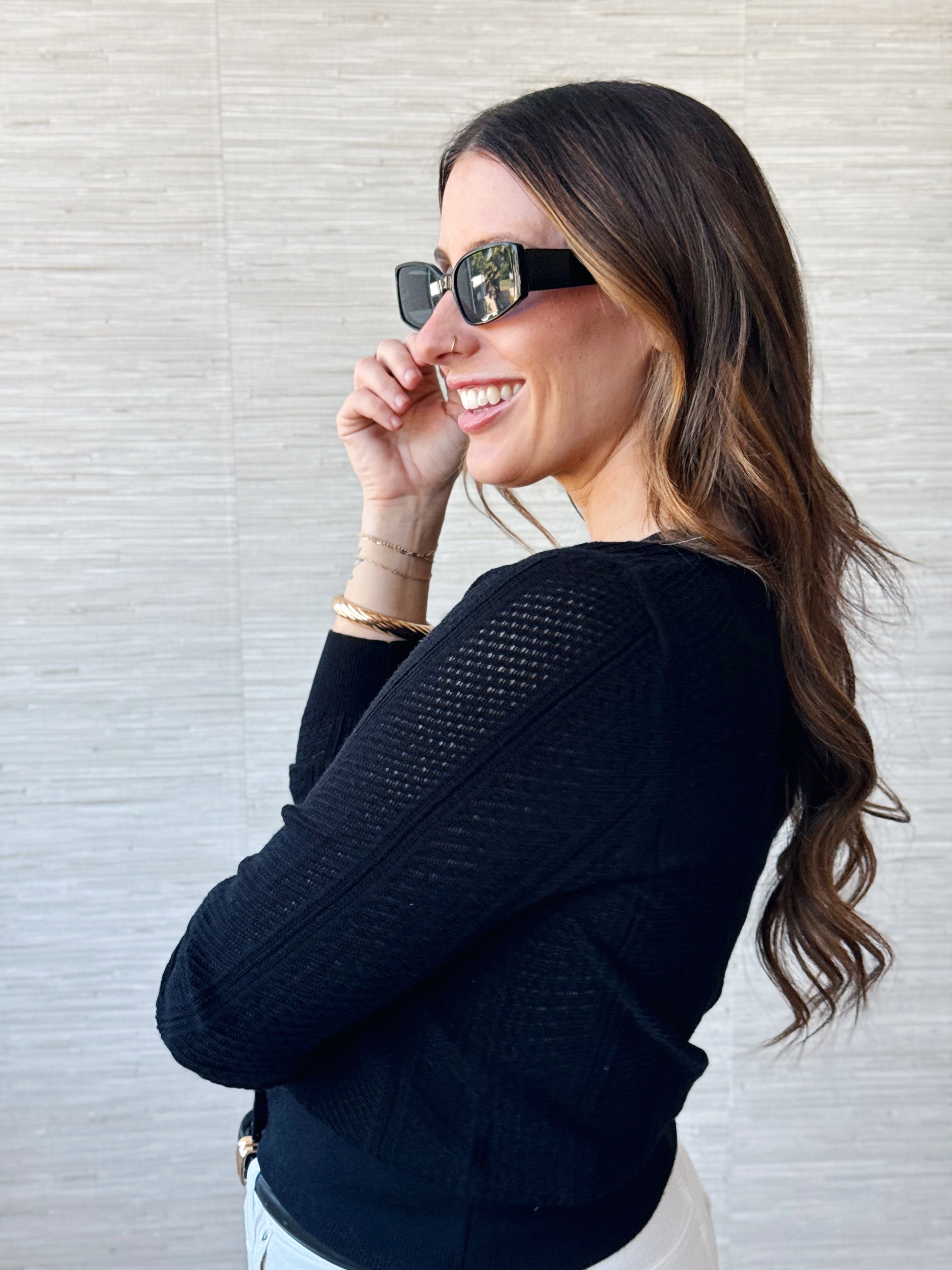 Reagan Cardigan - BLACK - willows clothing Cardigan