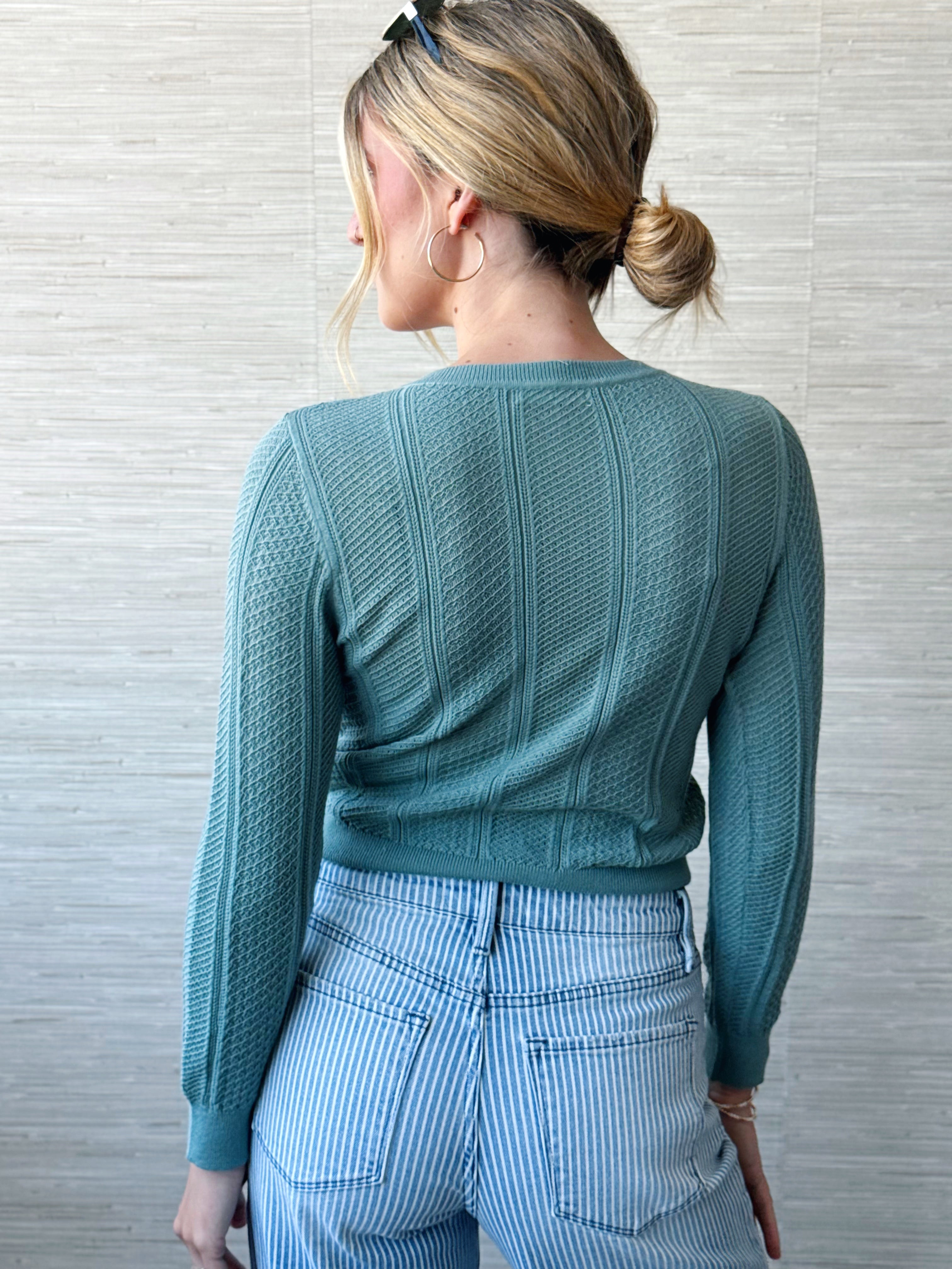 Reagan Cardigan - SEAFOAM - willows clothing Cardigan