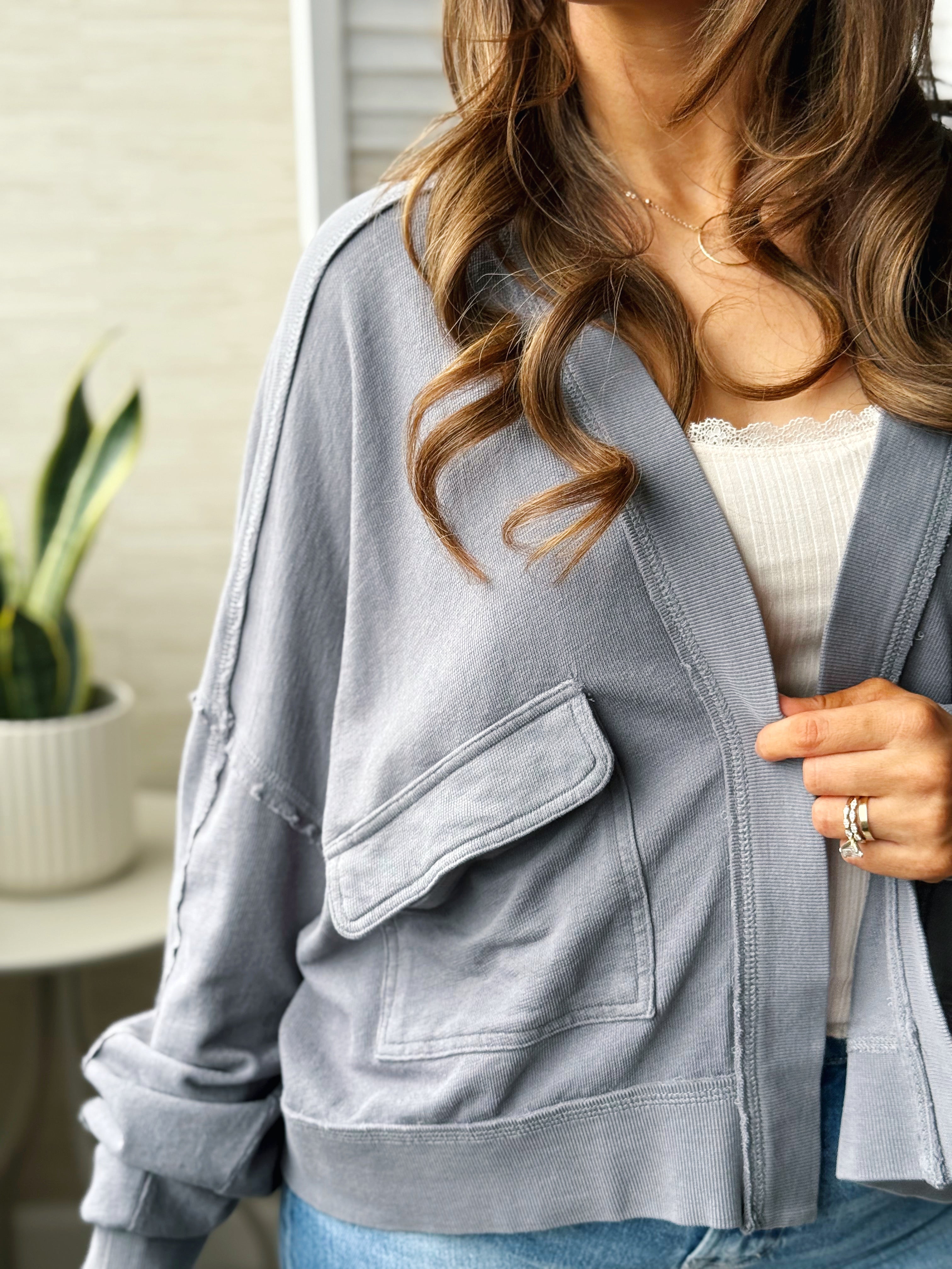 Rebekah Cardigan - GREY - willows clothing Cardigan