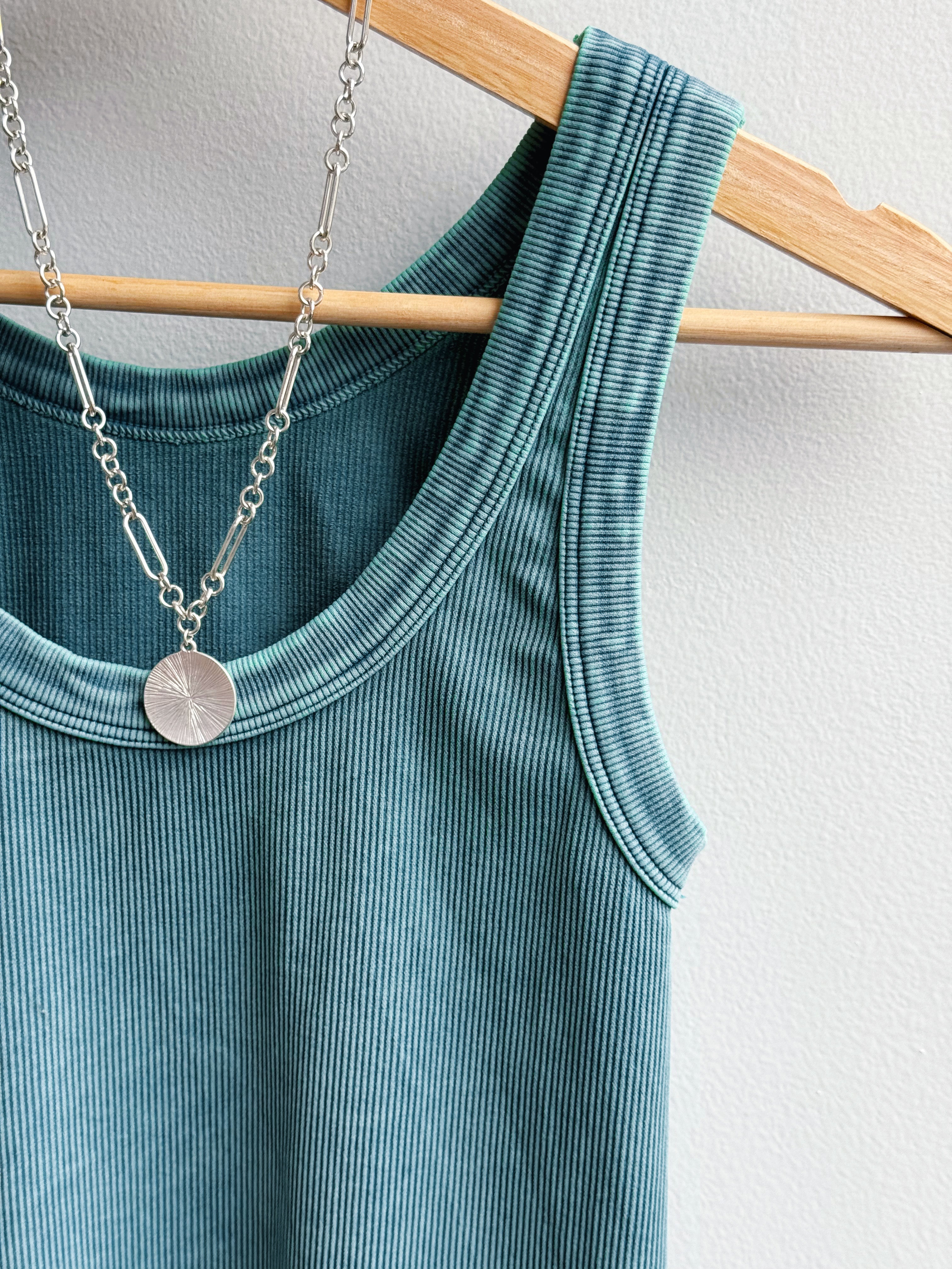 Reversible Vintage Tank - VINTAGE MIST TEAL - willows clothing TANK
