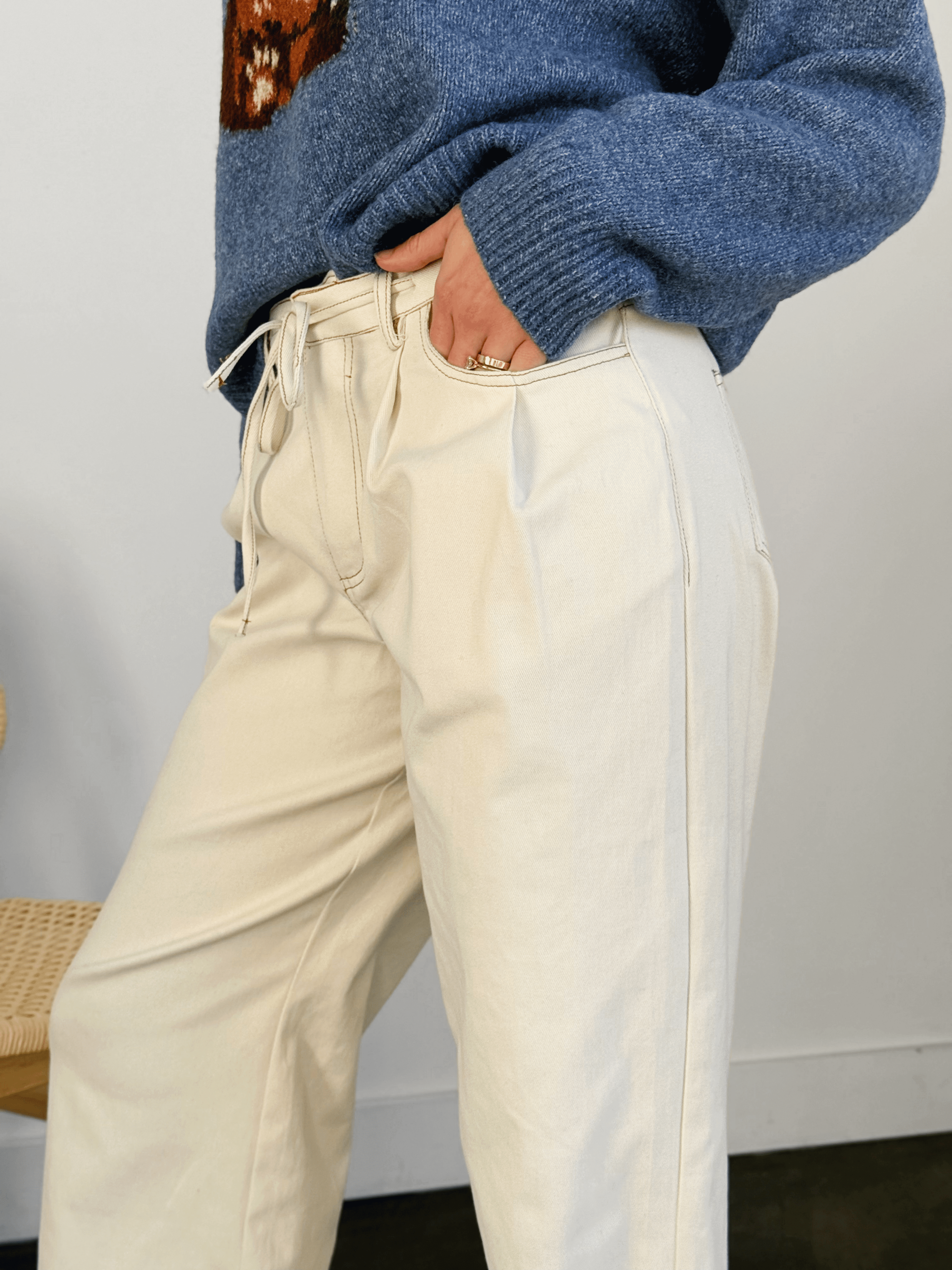 Rey Pants - CREAM - willows clothing PANTS