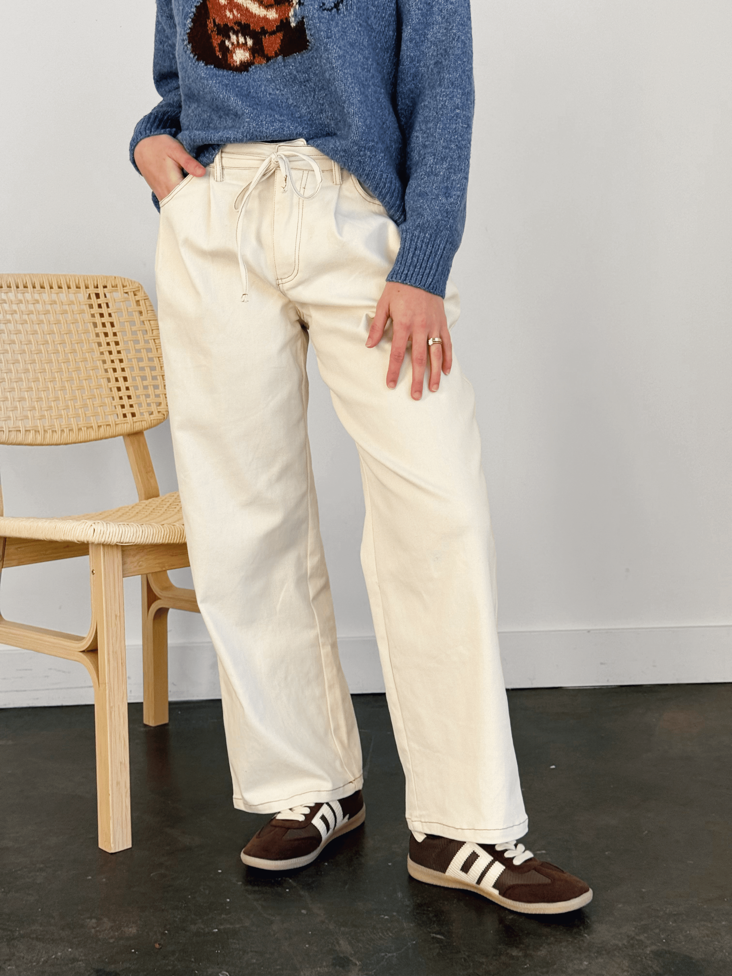 Rey Pants - CREAM - willows clothing PANTS