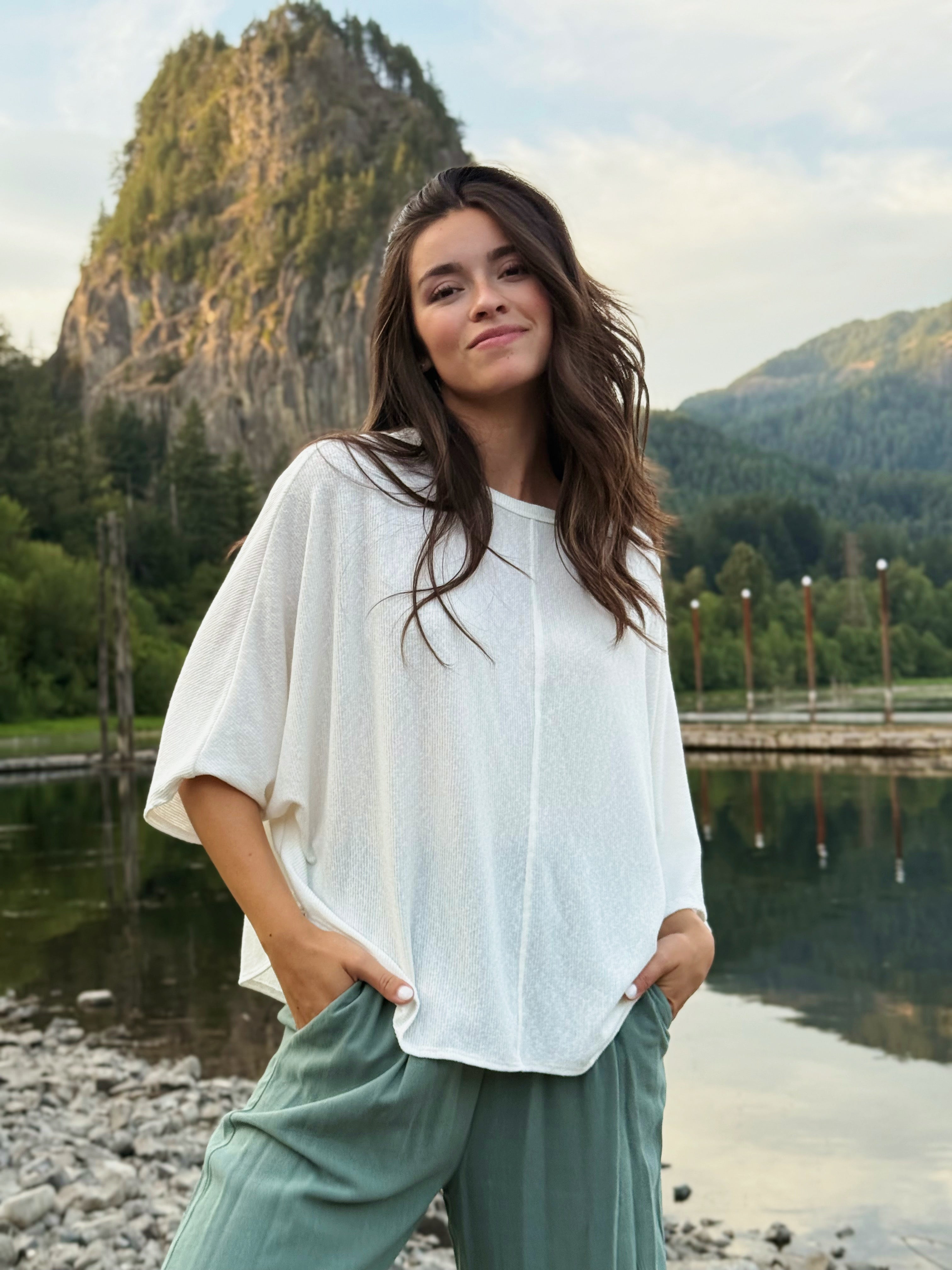Rhea Top - OFF WHITE - willows clothing L/S SHIRT