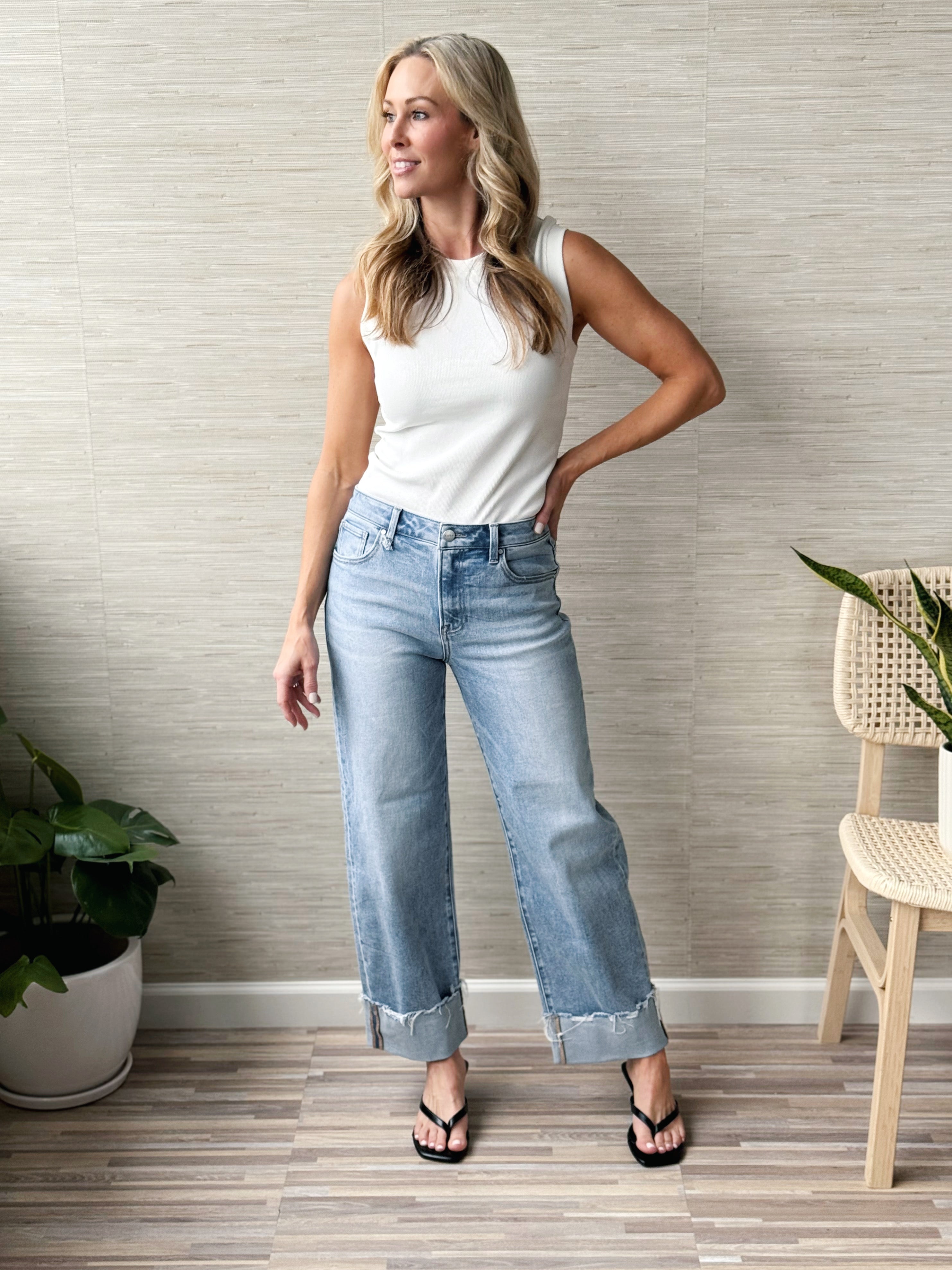[RISEN] Bradley Jean - LIGHT - willows clothing Boyfriend Jeans