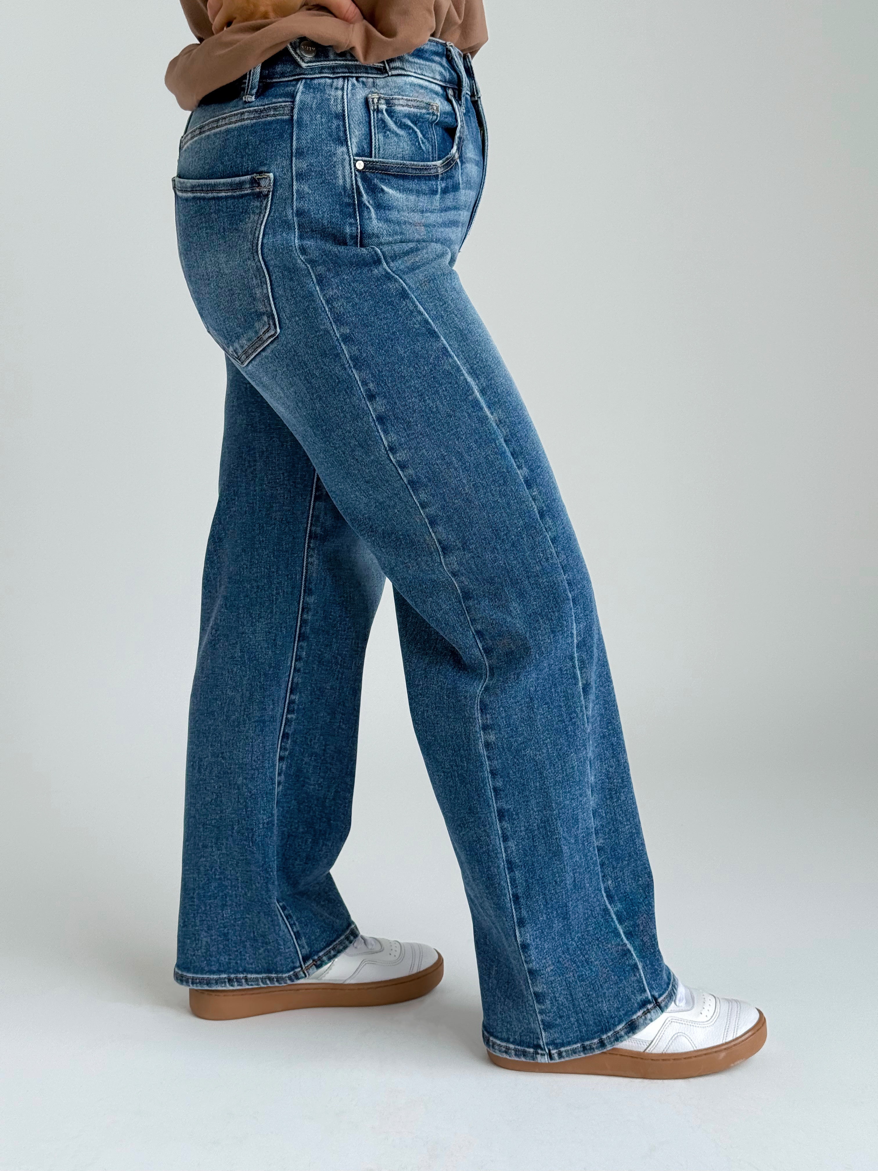 [RISEN] Darby Jean - DARK - willows clothing BARREL JEAN