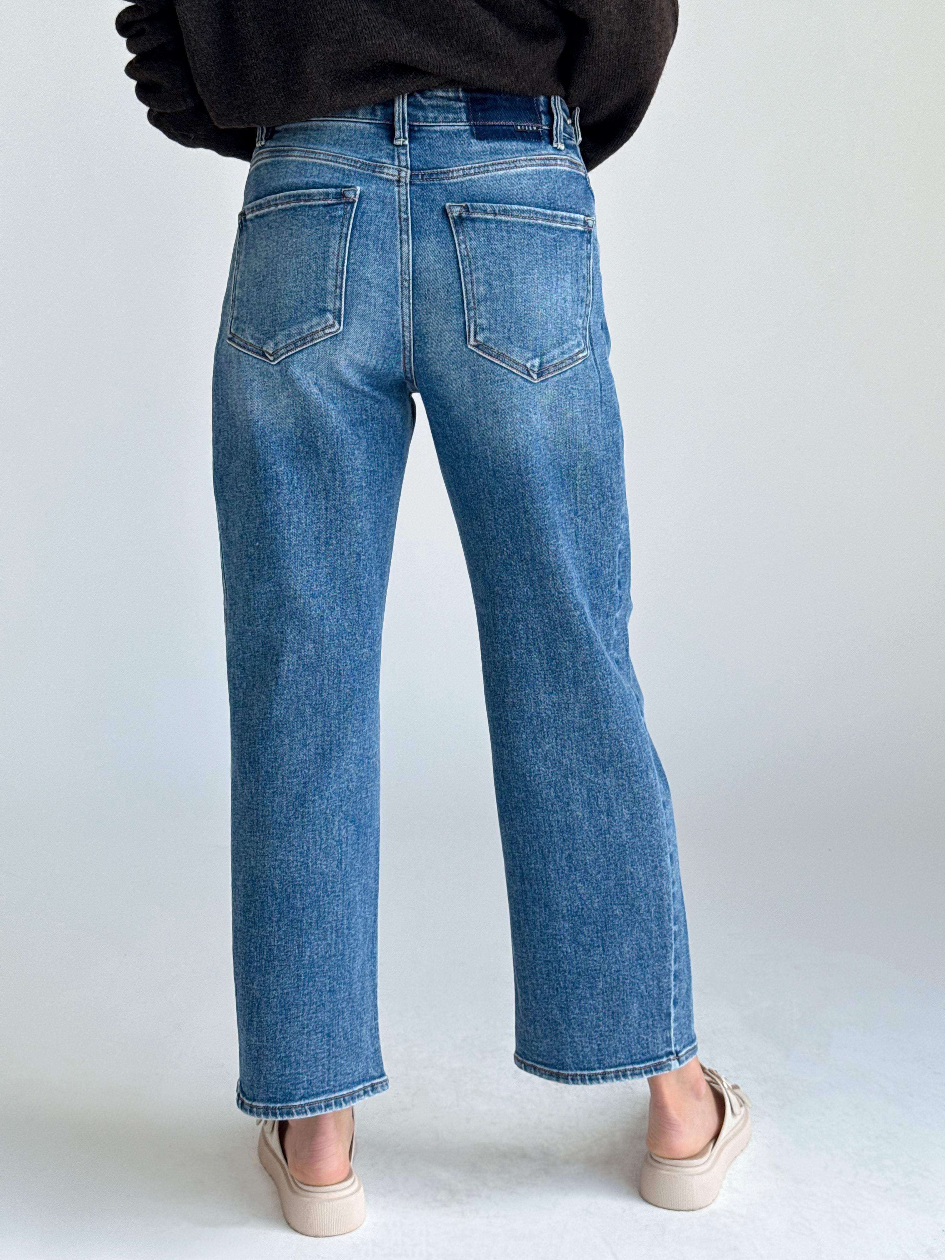 [RISEN] Darby Jean - DARK - willows clothing BARREL JEAN