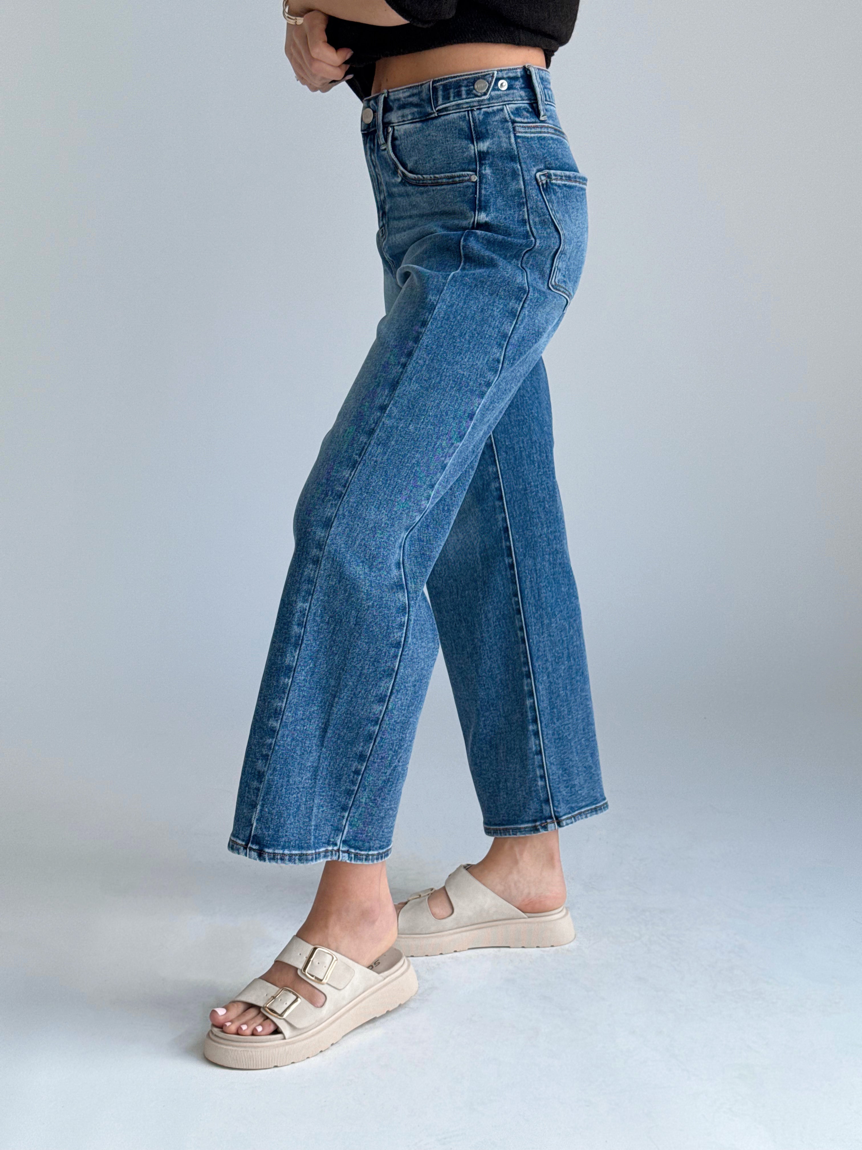 [RISEN] Darby Jean - DARK - willows clothing BARREL JEAN