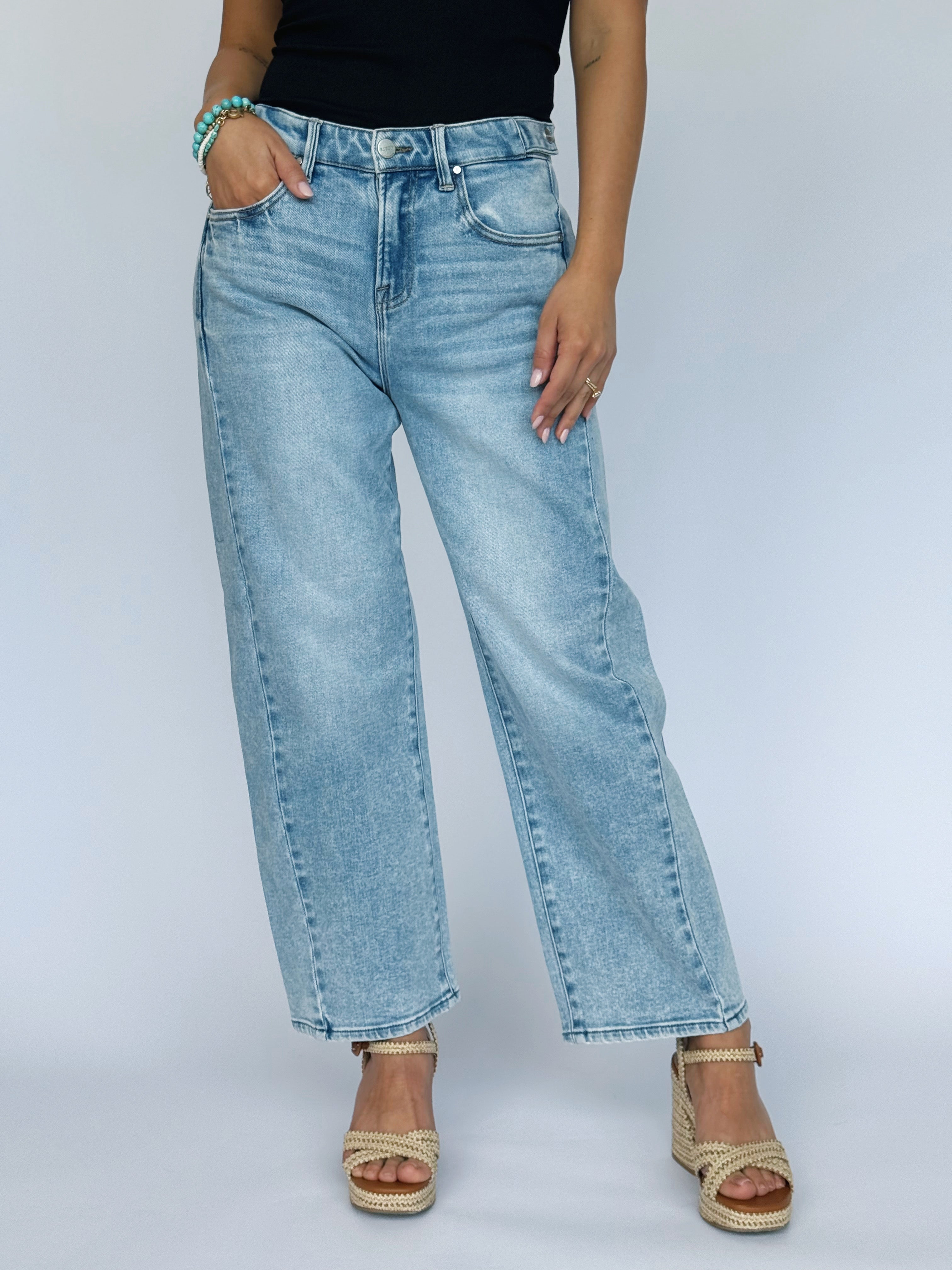 [RISEN] Darby Jean - LIGHT - willows clothing BARREL JEAN