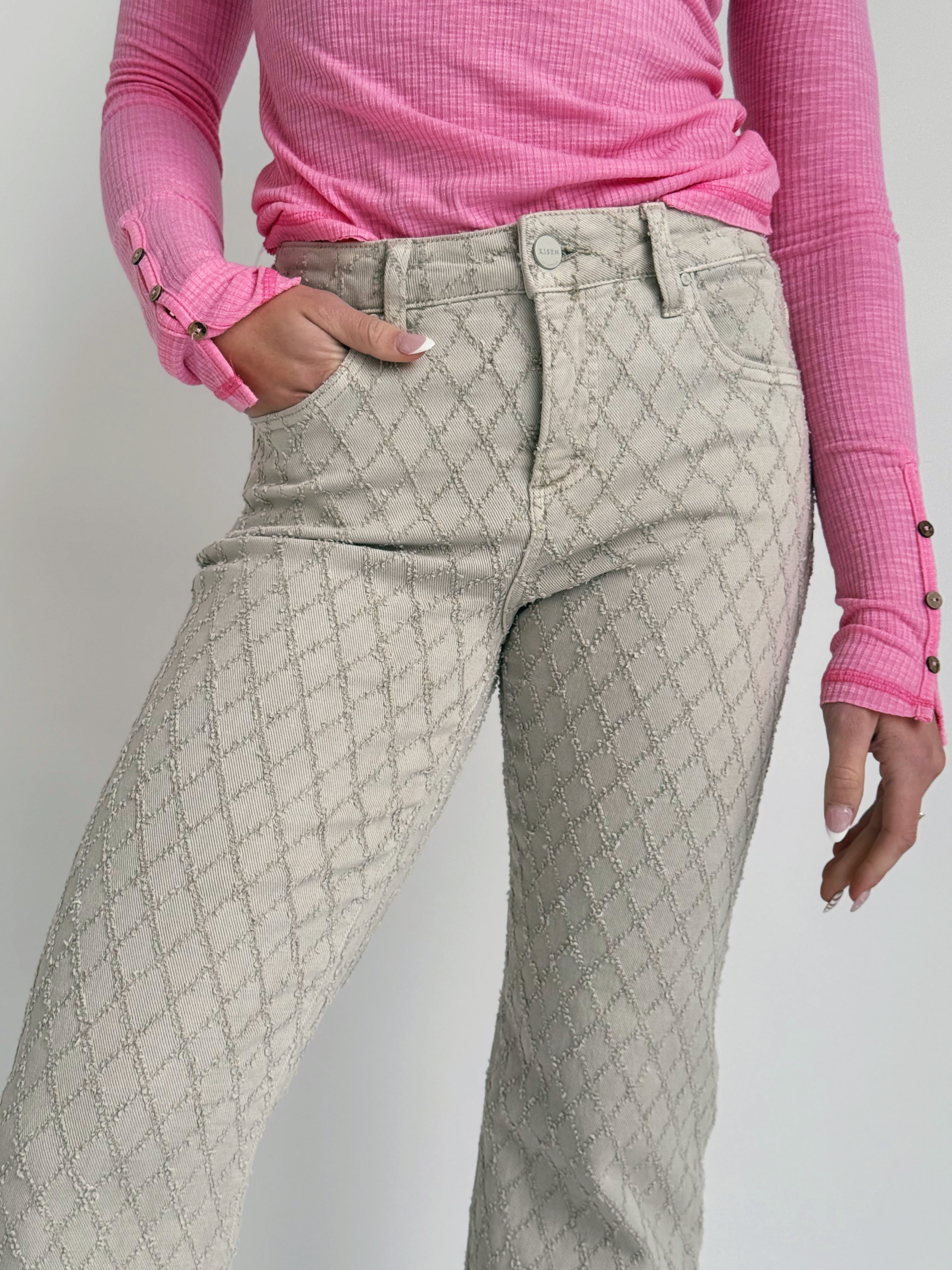 [RISEN] Guinevere Jean - ALMOND - willows clothing Straight Leg