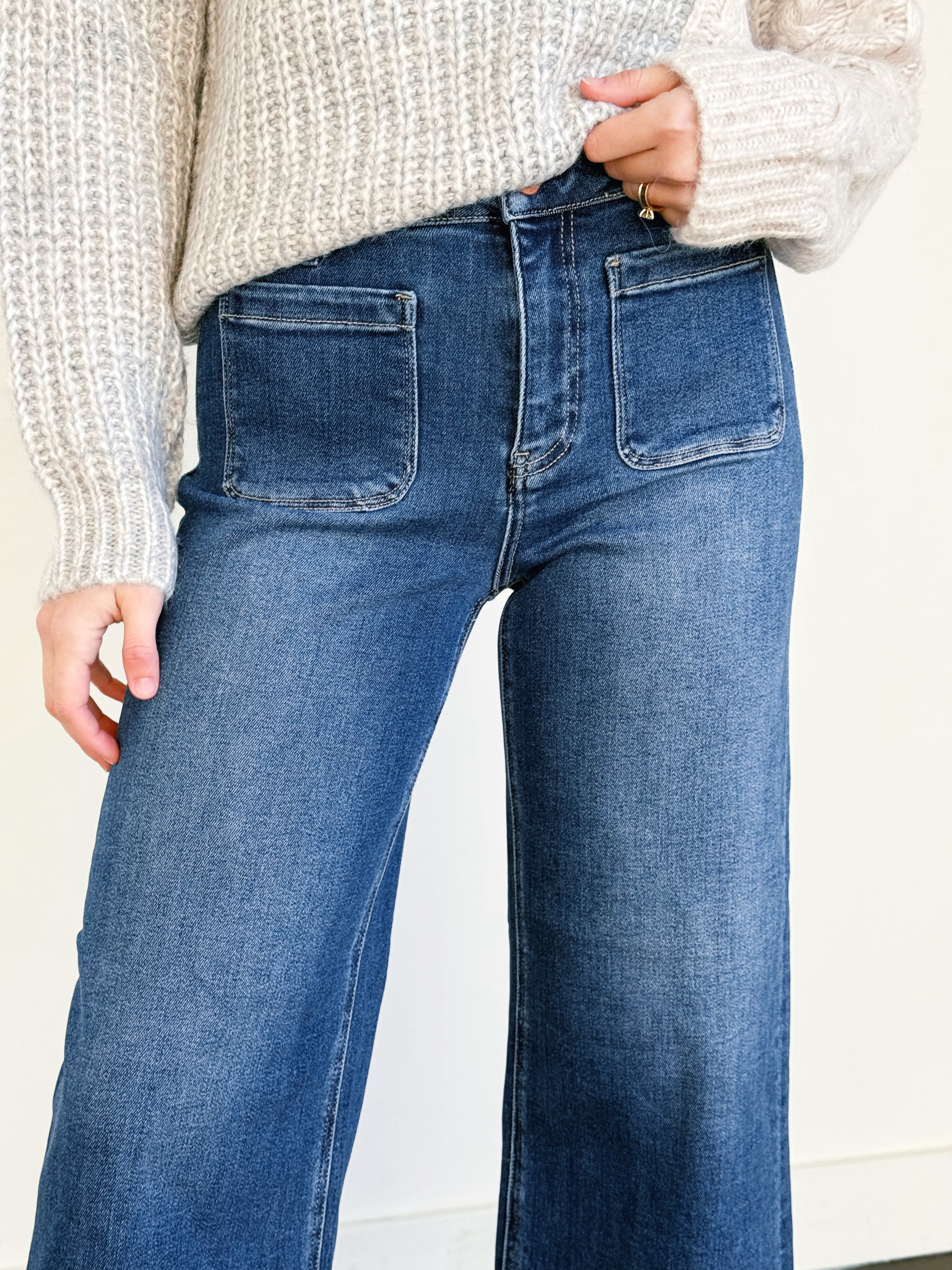 [RISEN] Leela Jean - DARK - willows clothing CROP WIDE LEG