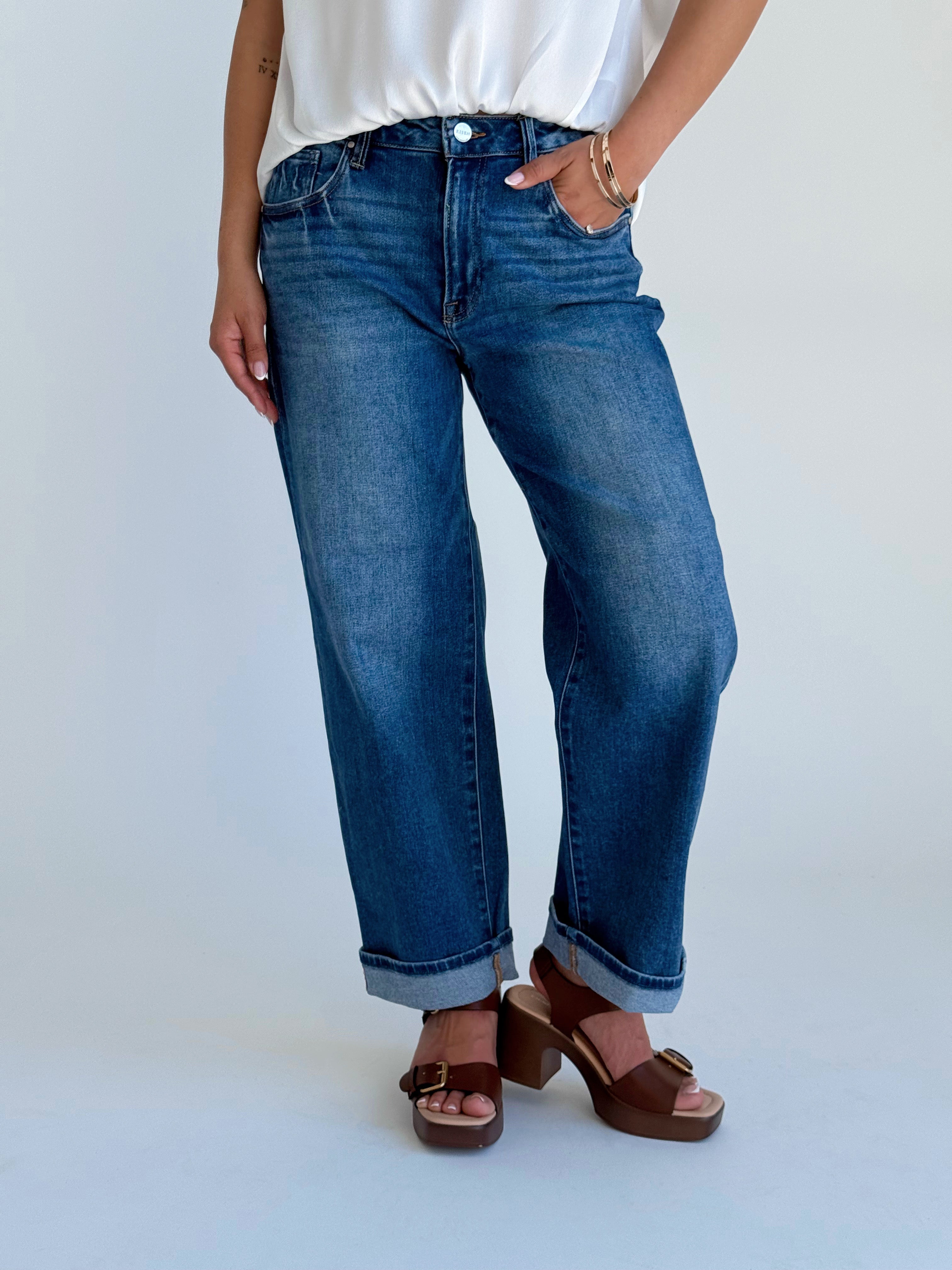 [RISEN] Matty Jean - DARK - willows clothing BARREL JEAN