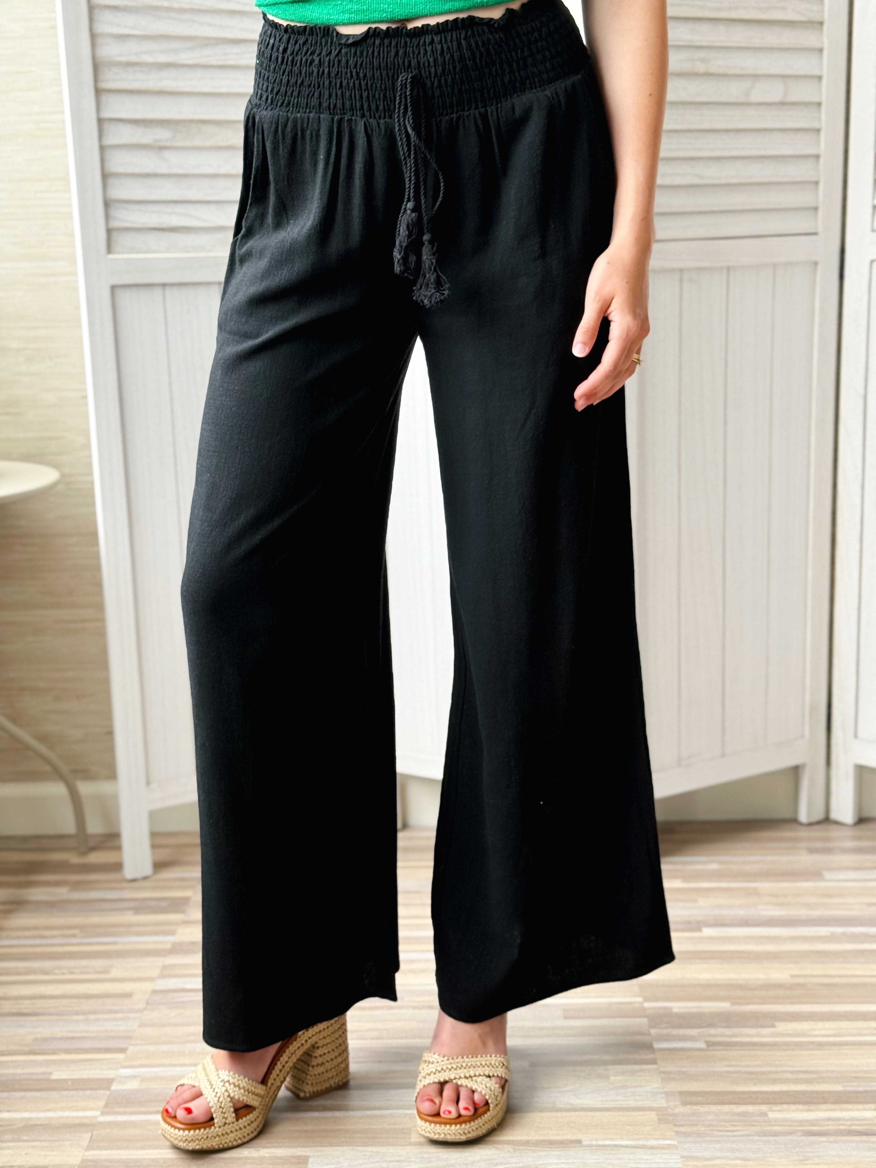 Rita Pants - BLACK - willows clothing PANTS