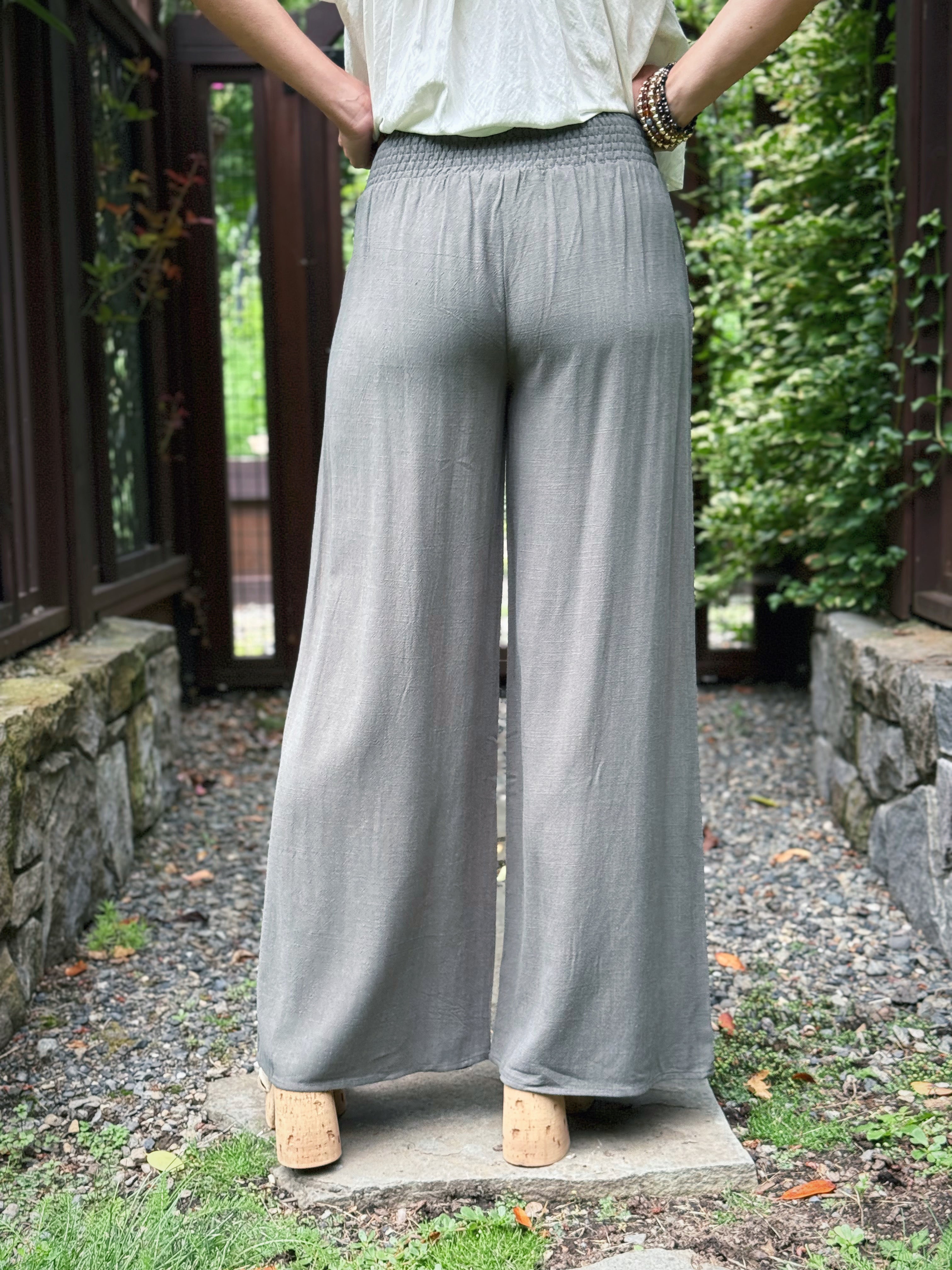 Rita Pants - DEEP MOSSY - willows clothing PANTS