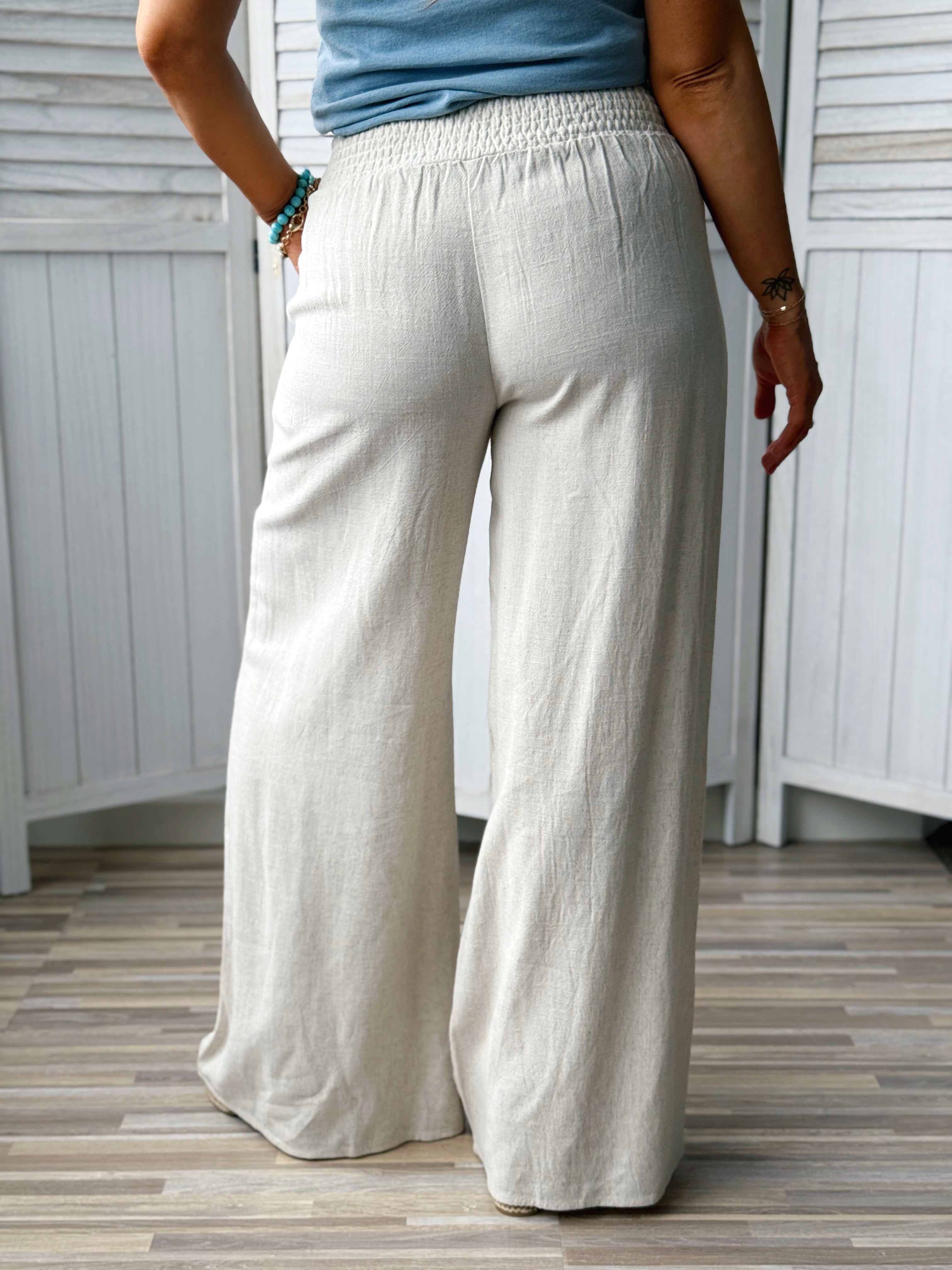 Rita Pants - OATMEAL - willows clothing PANTS