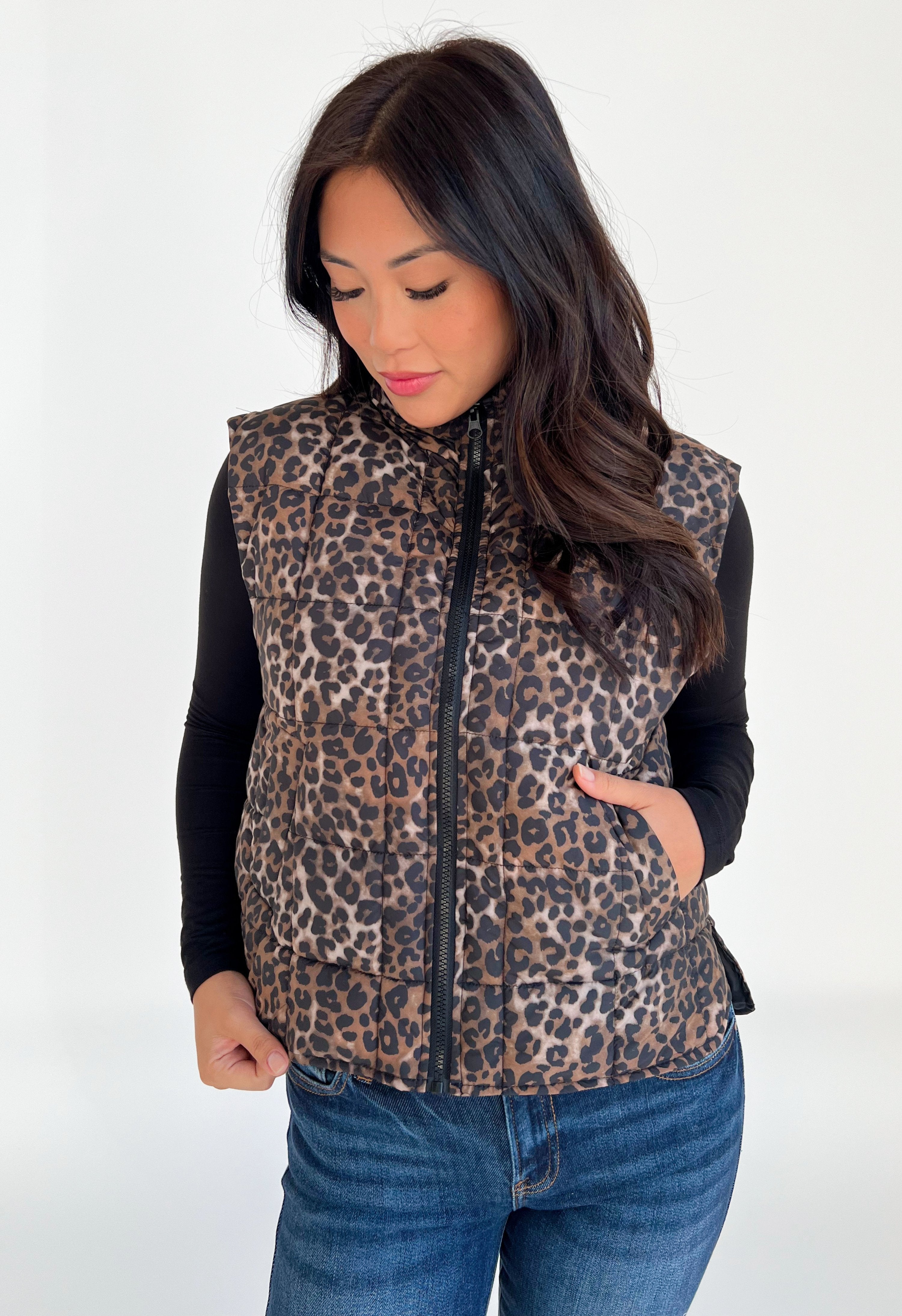 Road Not Taken Vest - LEOPARD - willows clothing VEST