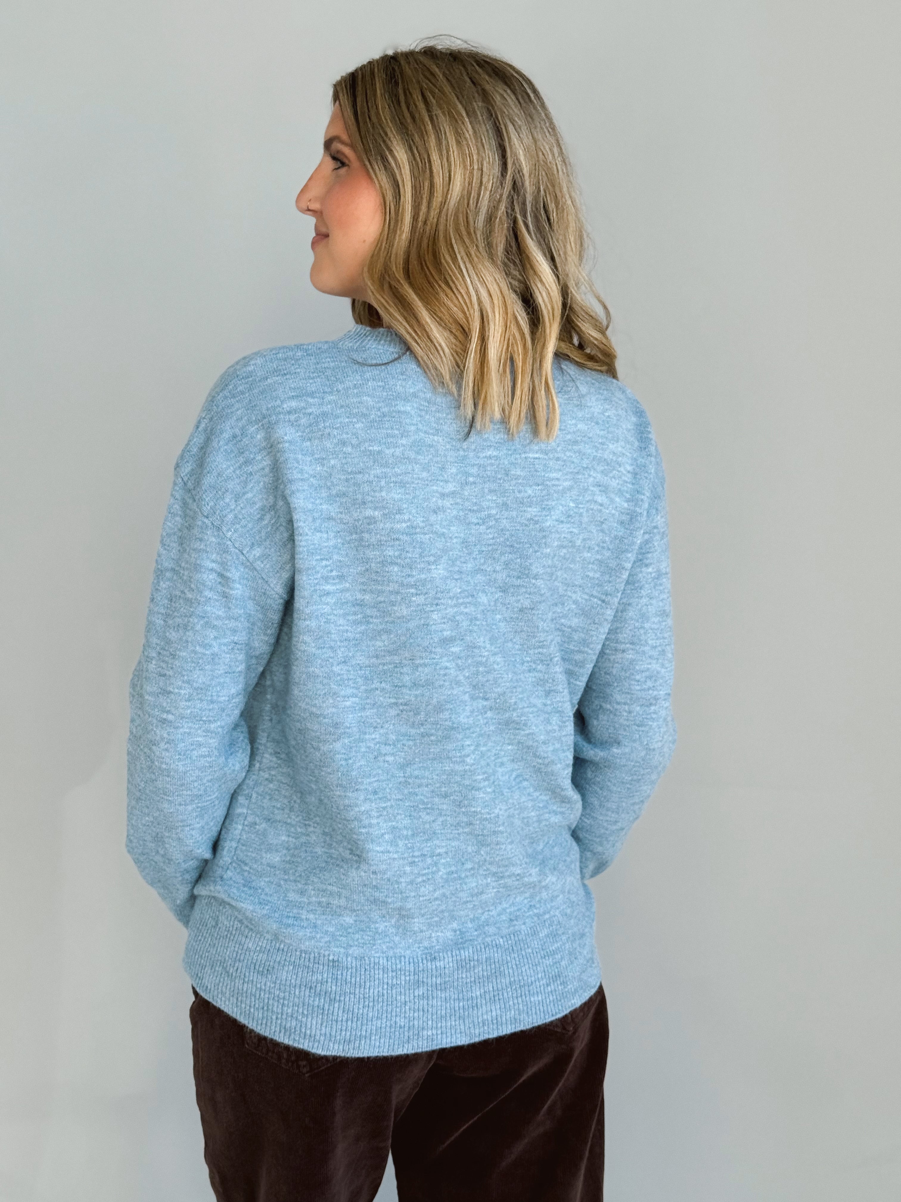Rory Sweater - AUTUMN BLUE - willows clothing SWEATER