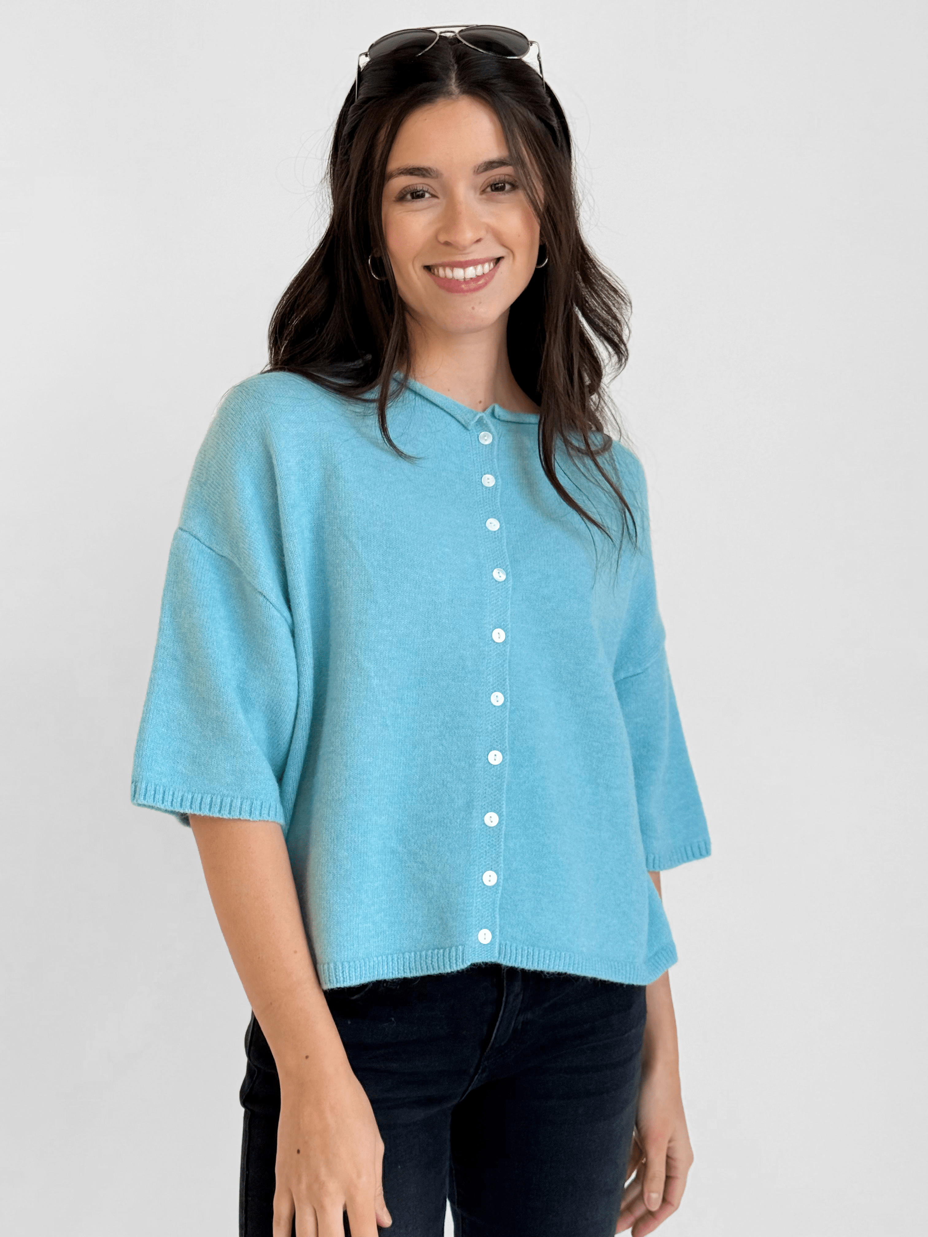 Rosalyn Cardigan - BABY BLUE - willows clothing Cardigan