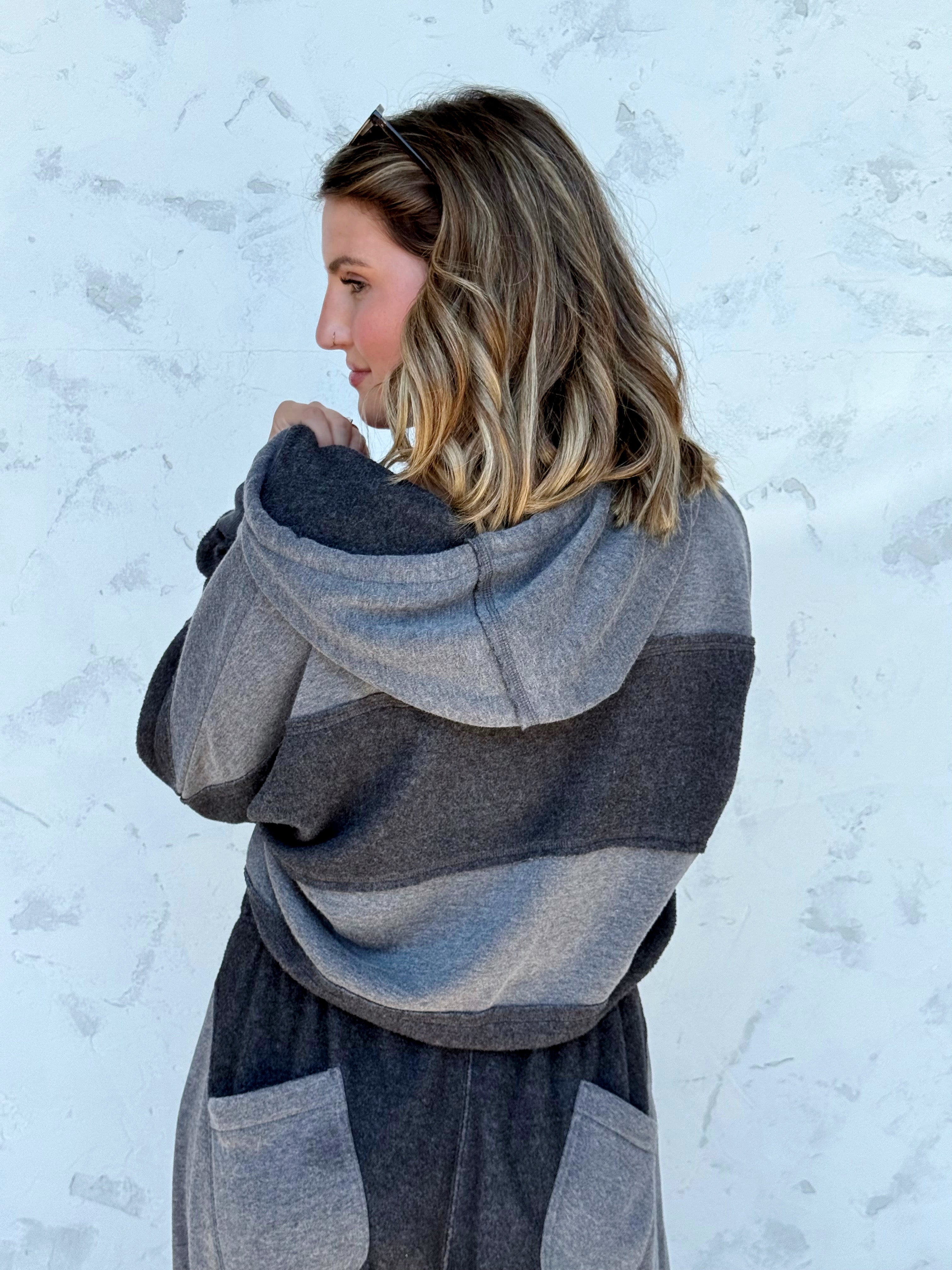 Running Late Sweatshirt - CHARCOAL - willows clothing SWEATSHIRT