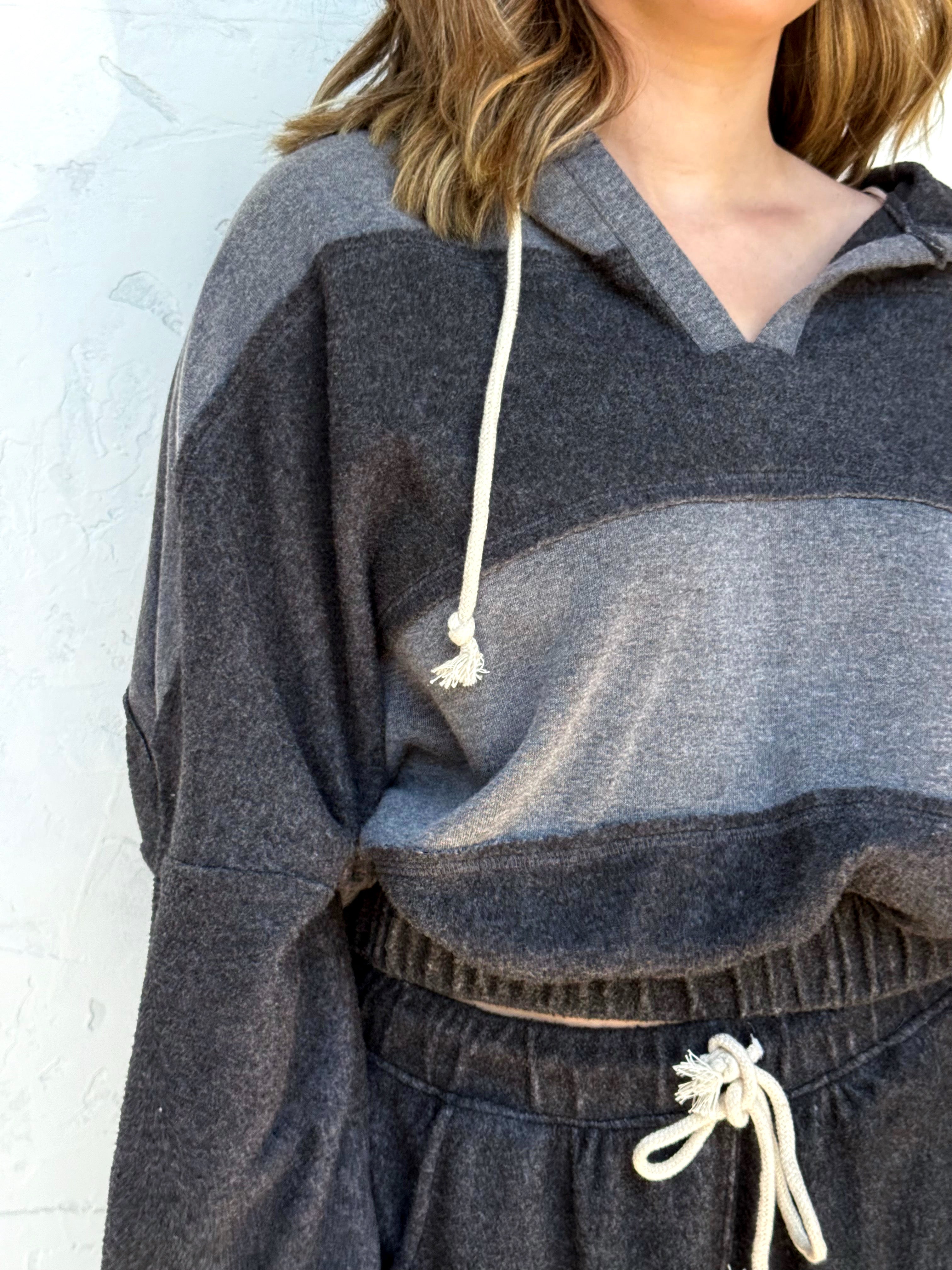 Running Late Sweatshirt - CHARCOAL - willows clothing SWEATSHIRT