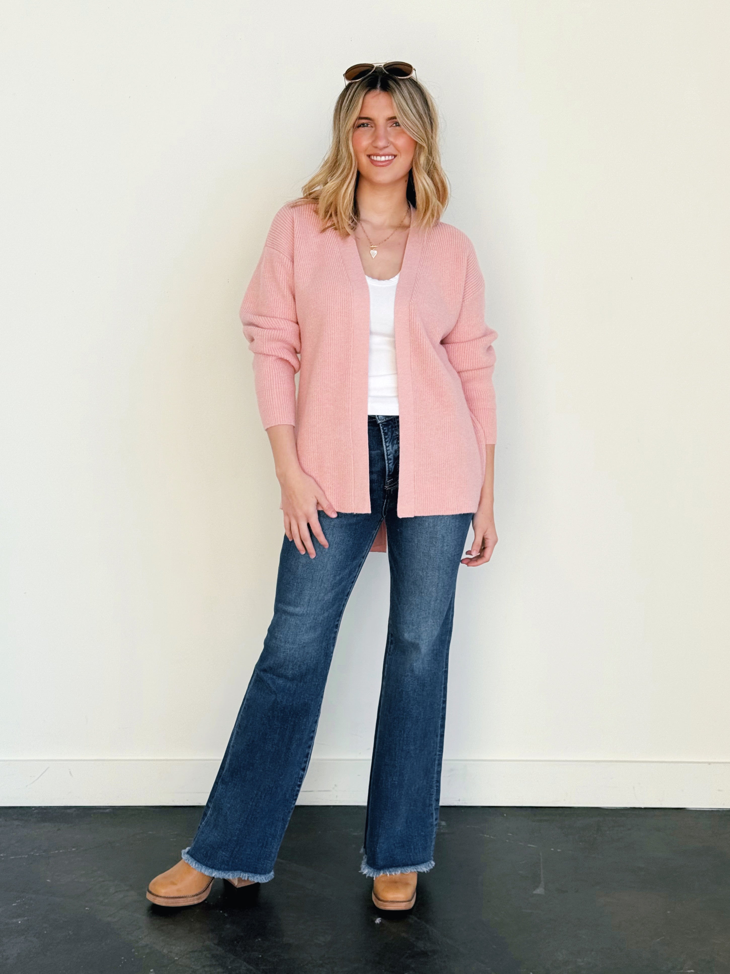 Ruth Cardigan - BABY PINK - willows clothing Cardigan