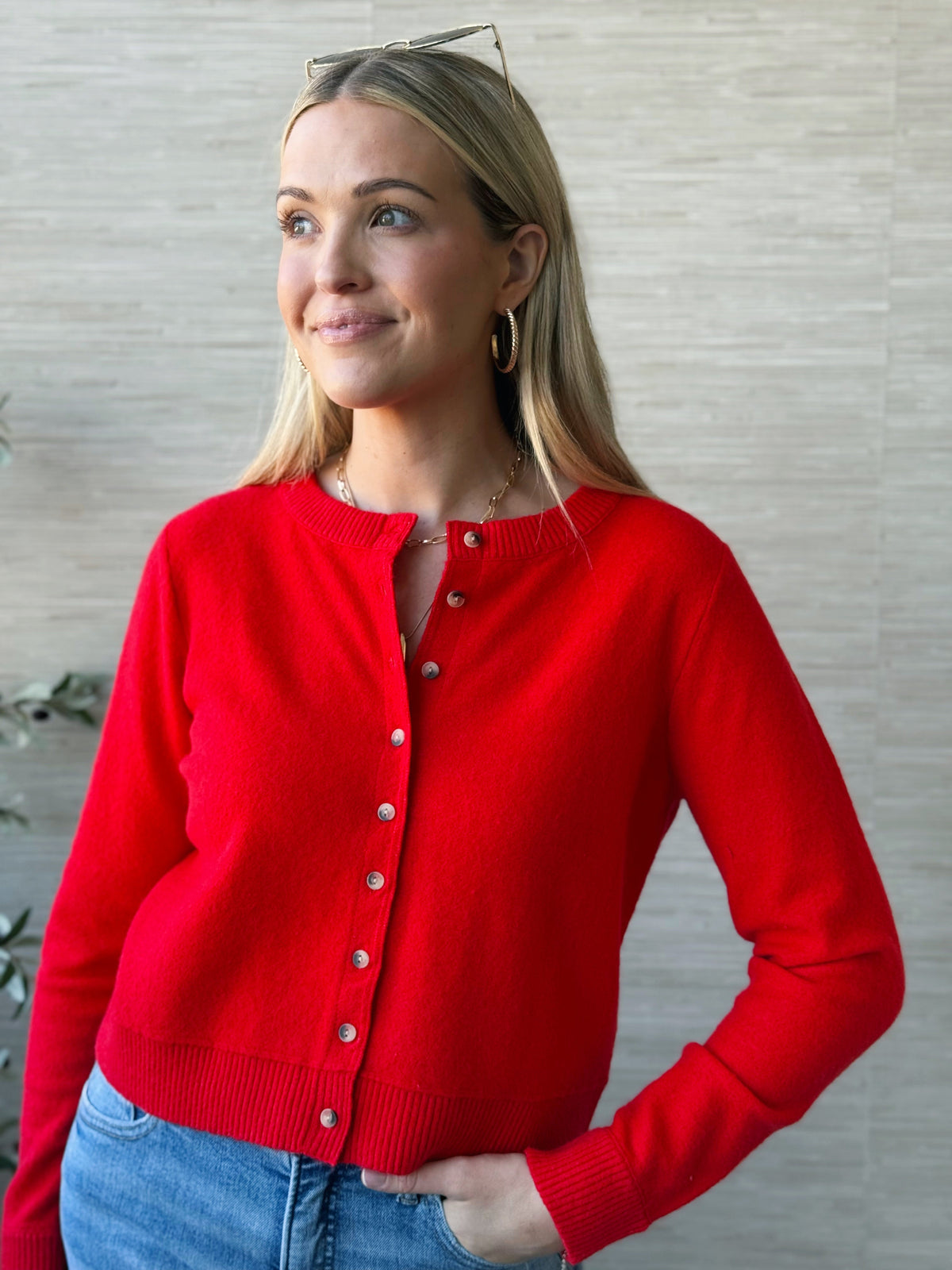 Rylann Cardigan - RED - willows clothing Cardigan
