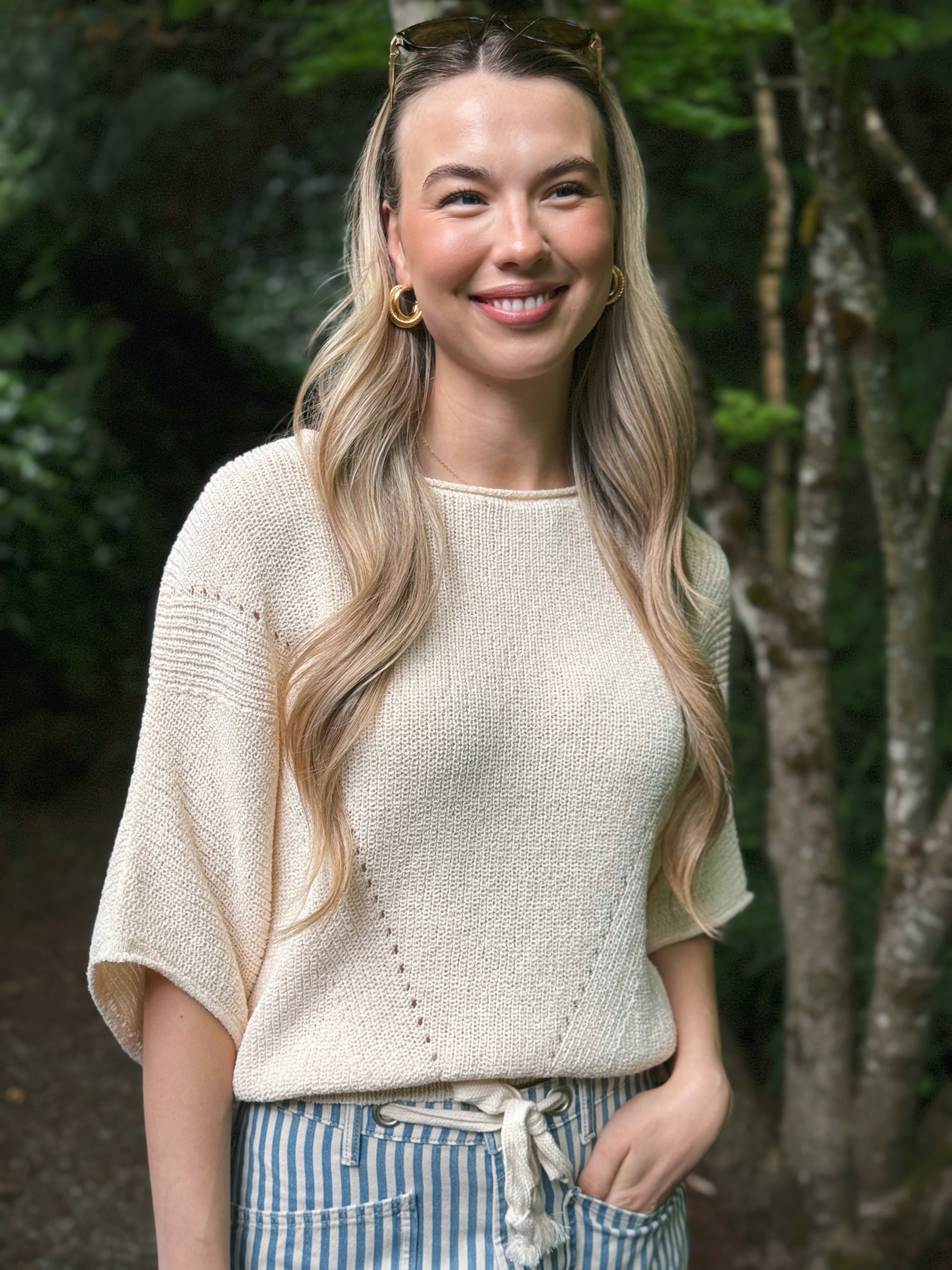 Sally Sweater - CREAM - willows clothing SWEATER