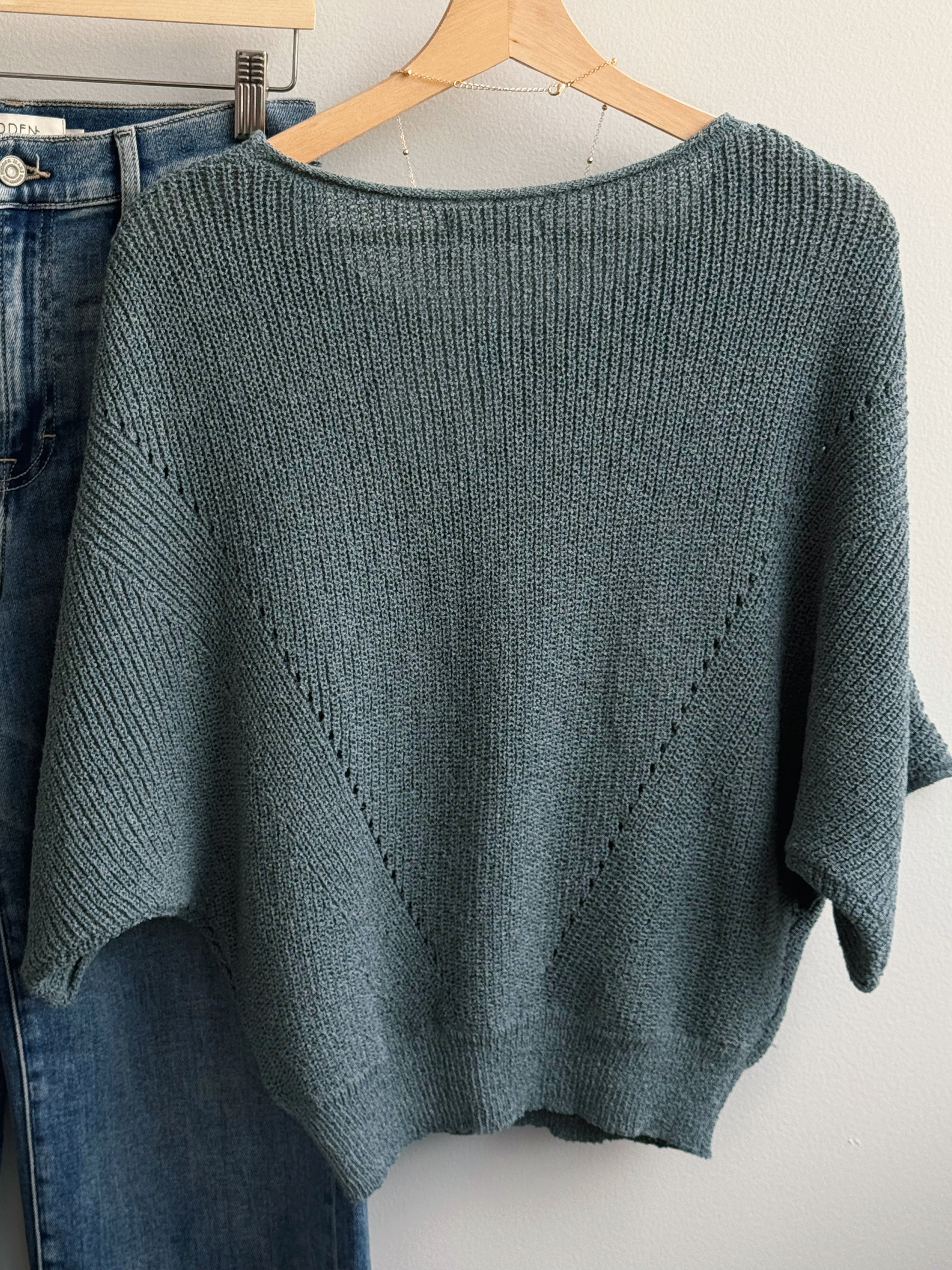 Sally Sweater - TEAL - willows clothing SWEATER