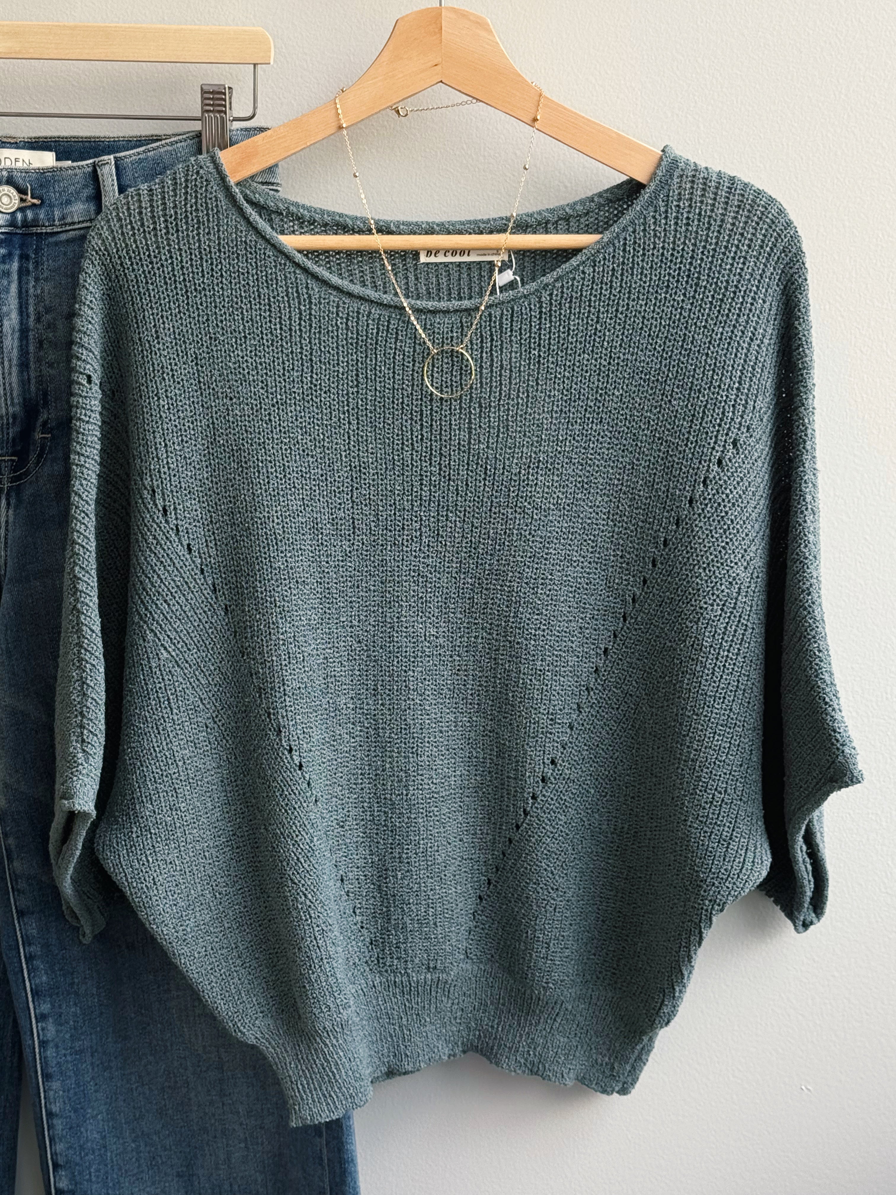 Sally Sweater - TEAL - willows clothing SWEATER