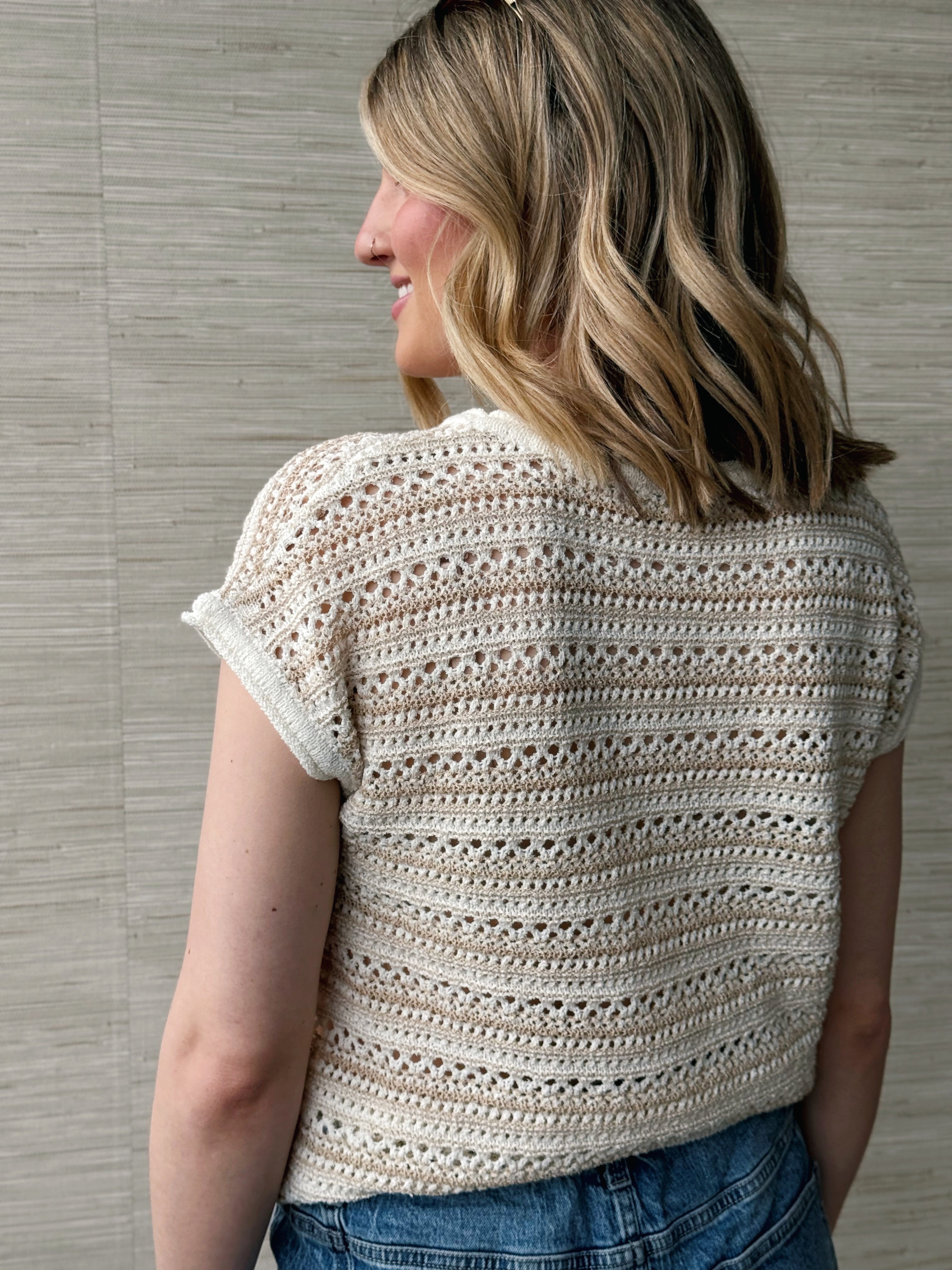 Salt Water Sweater - NATURAL - willows clothing S/S SHIRT