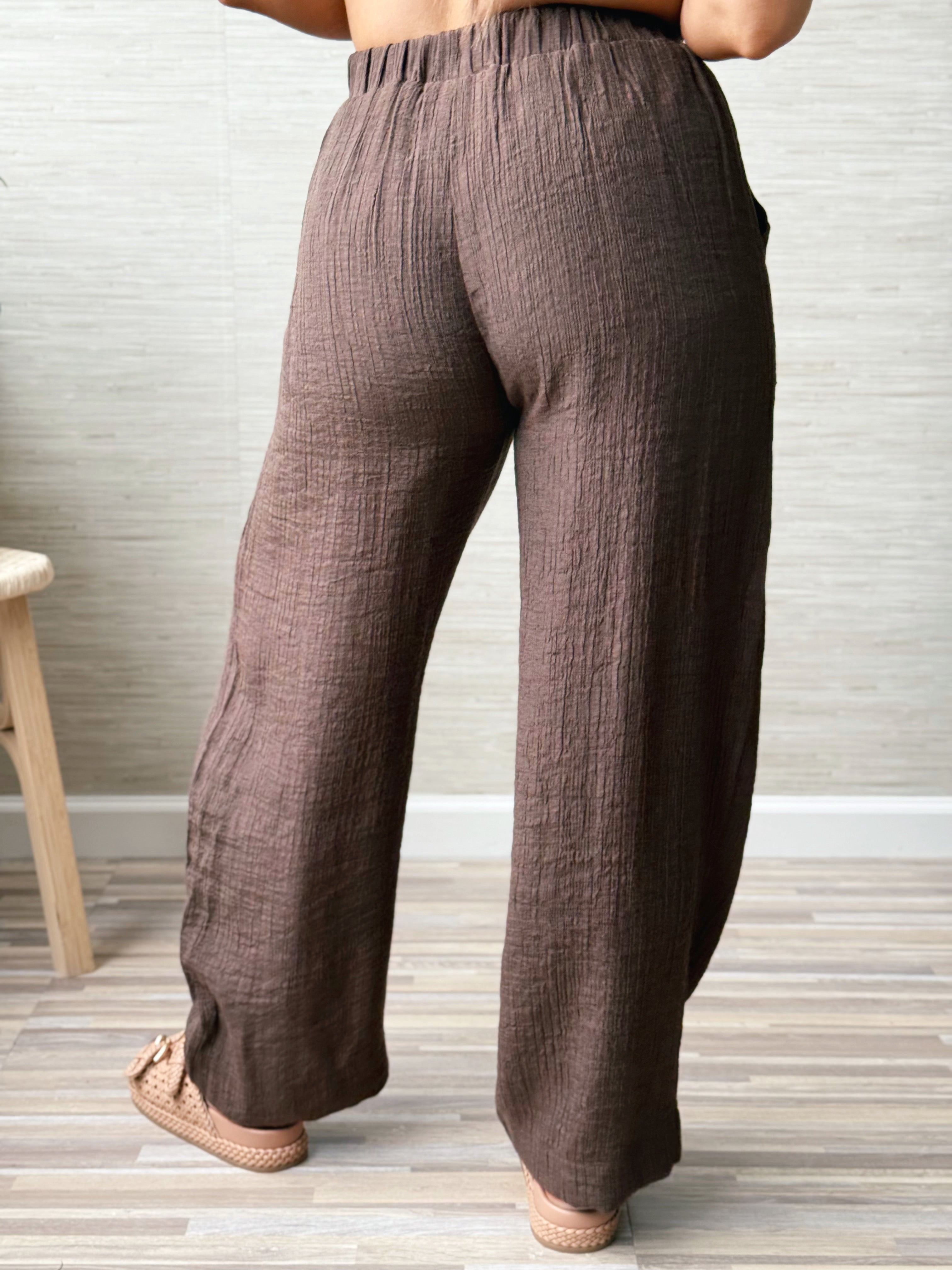 Santa Fe Pants - BROWN - willows clothing PANTS