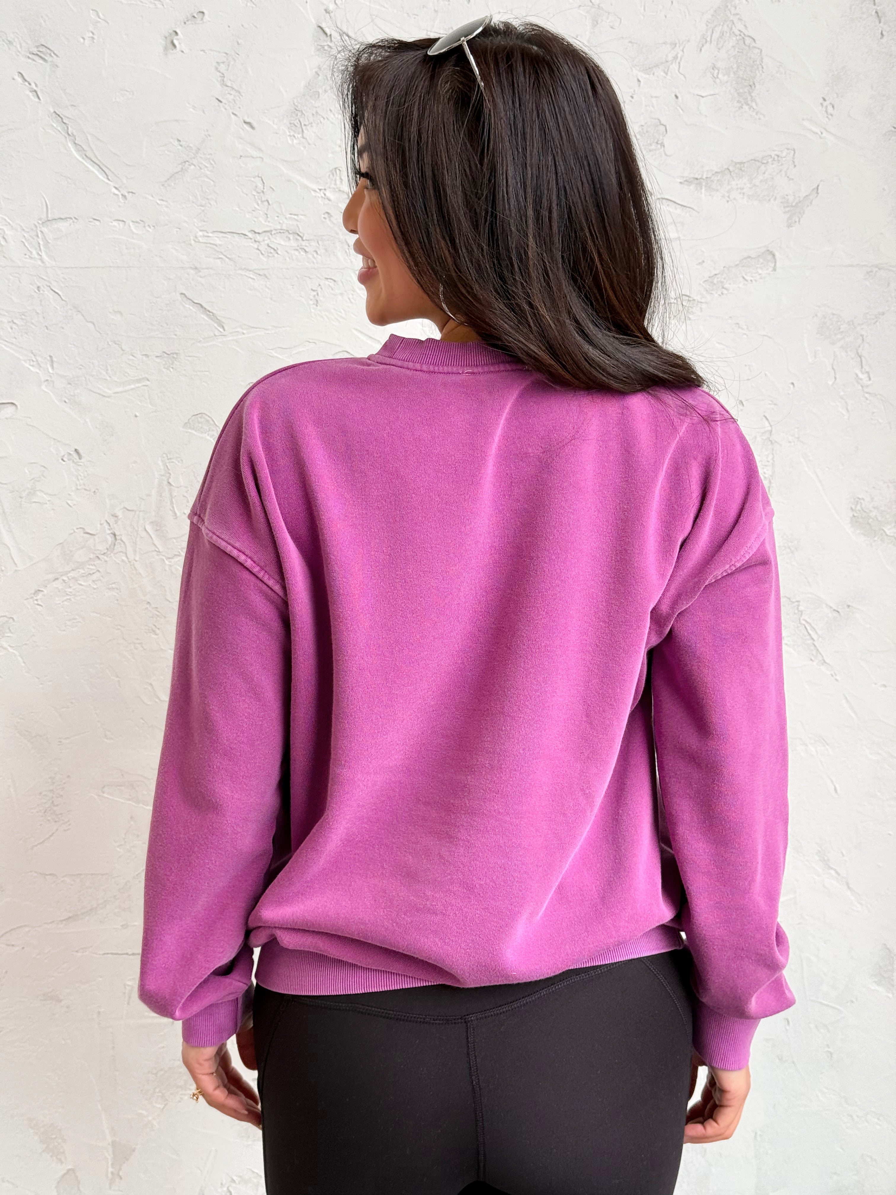 Saturday Sweatshirt - LIGHT PLUM - willows clothing SWEATSHIRT