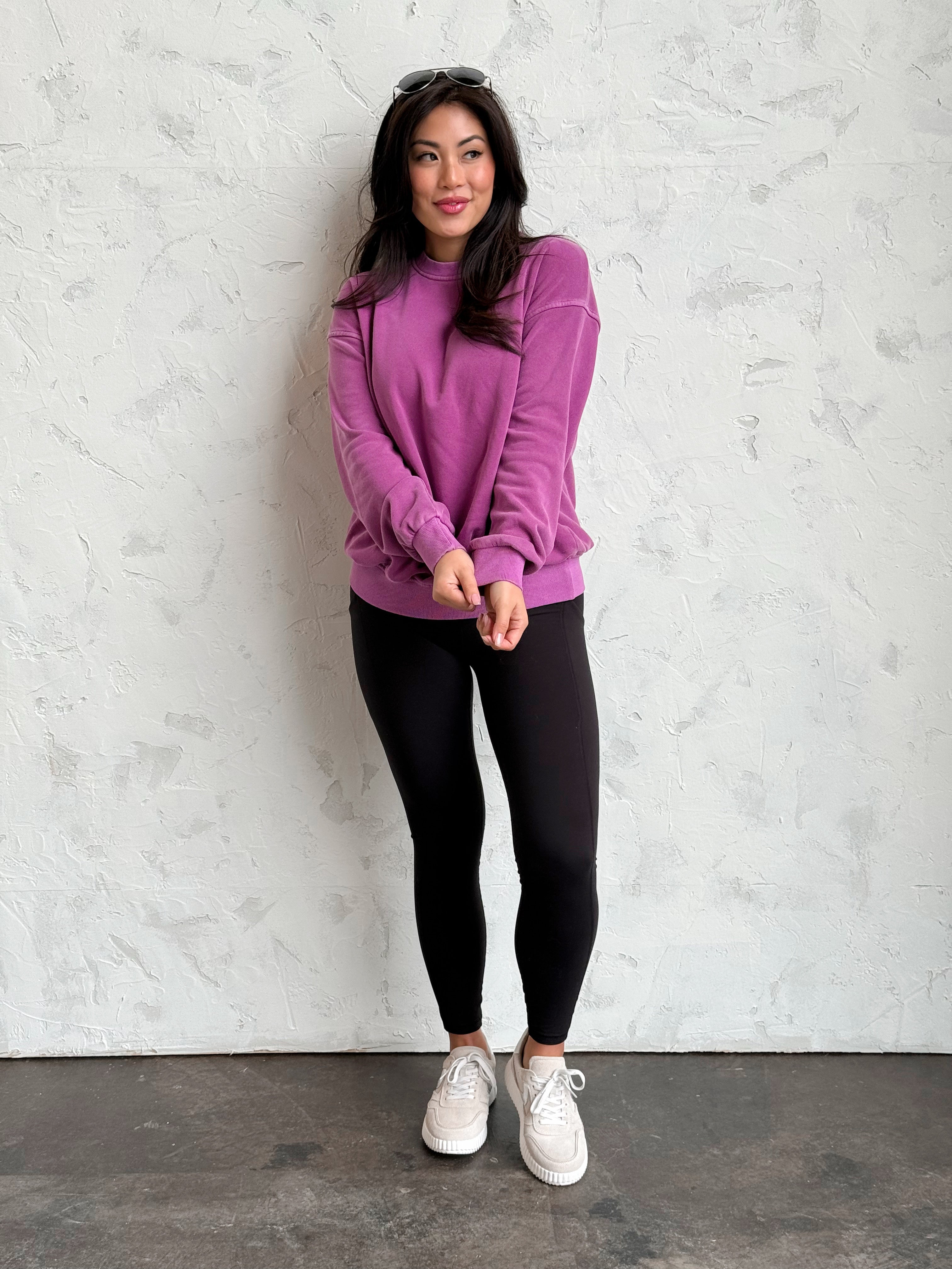 Saturday Sweatshirt - LIGHT PLUM - willows clothing SWEATSHIRT