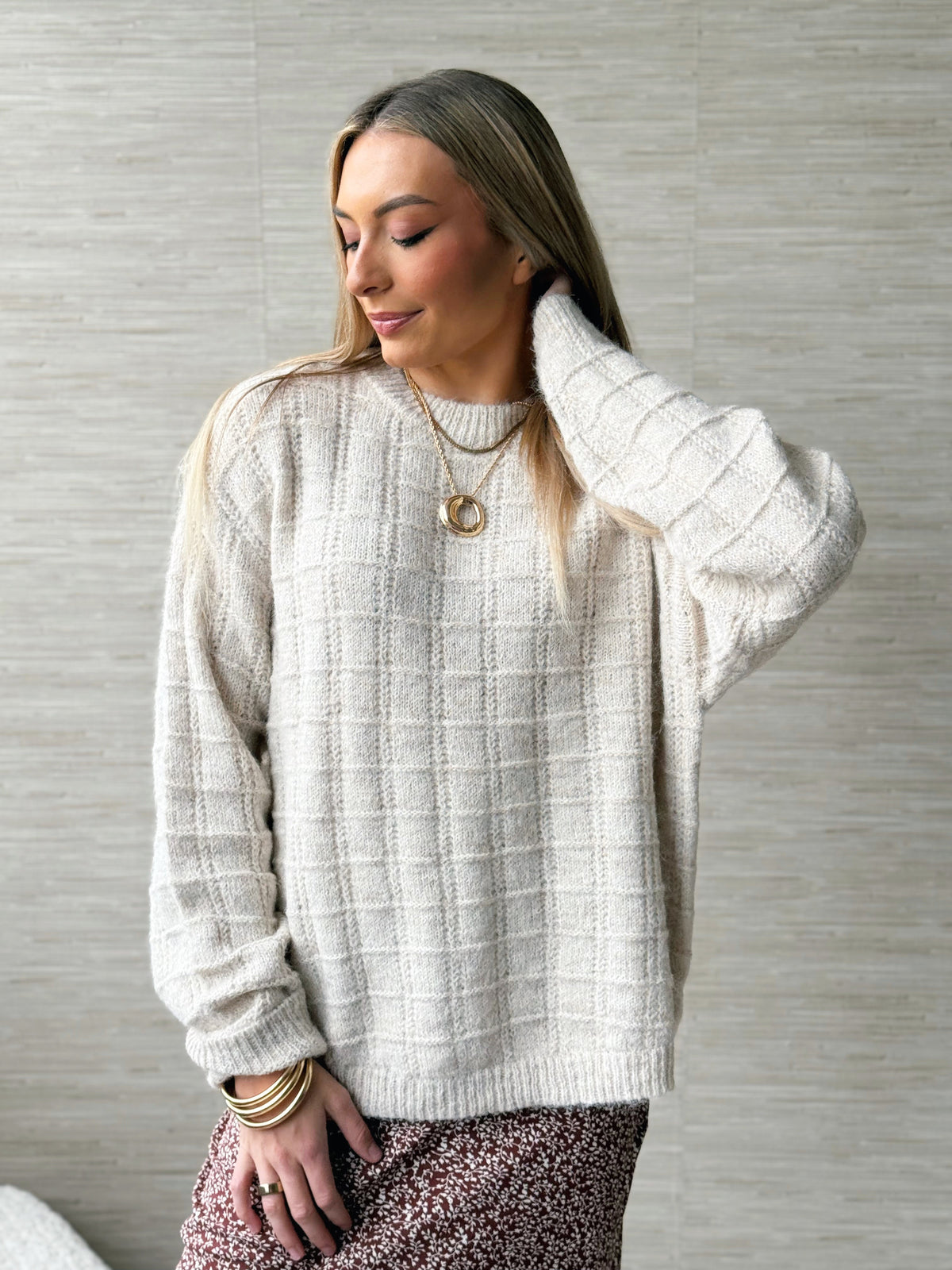 Sauvie Island Sweater - OATMEAL - willows clothing SWEATER