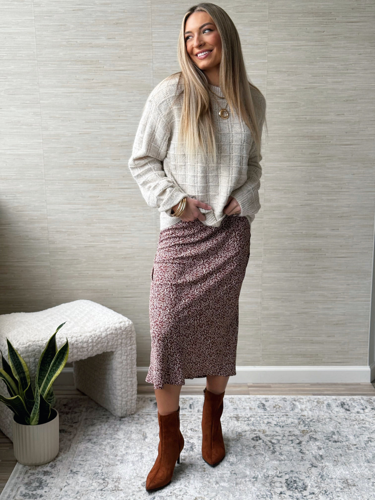Sauvie Island Sweater - OATMEAL - willows clothing SWEATER