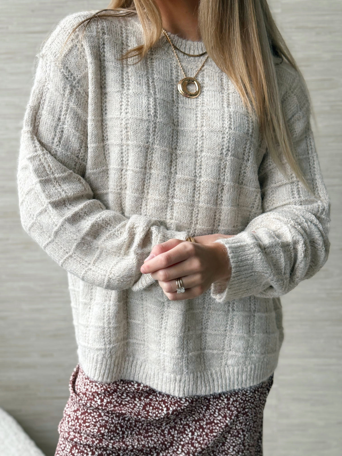 Sauvie Island Sweater - OATMEAL - willows clothing SWEATER