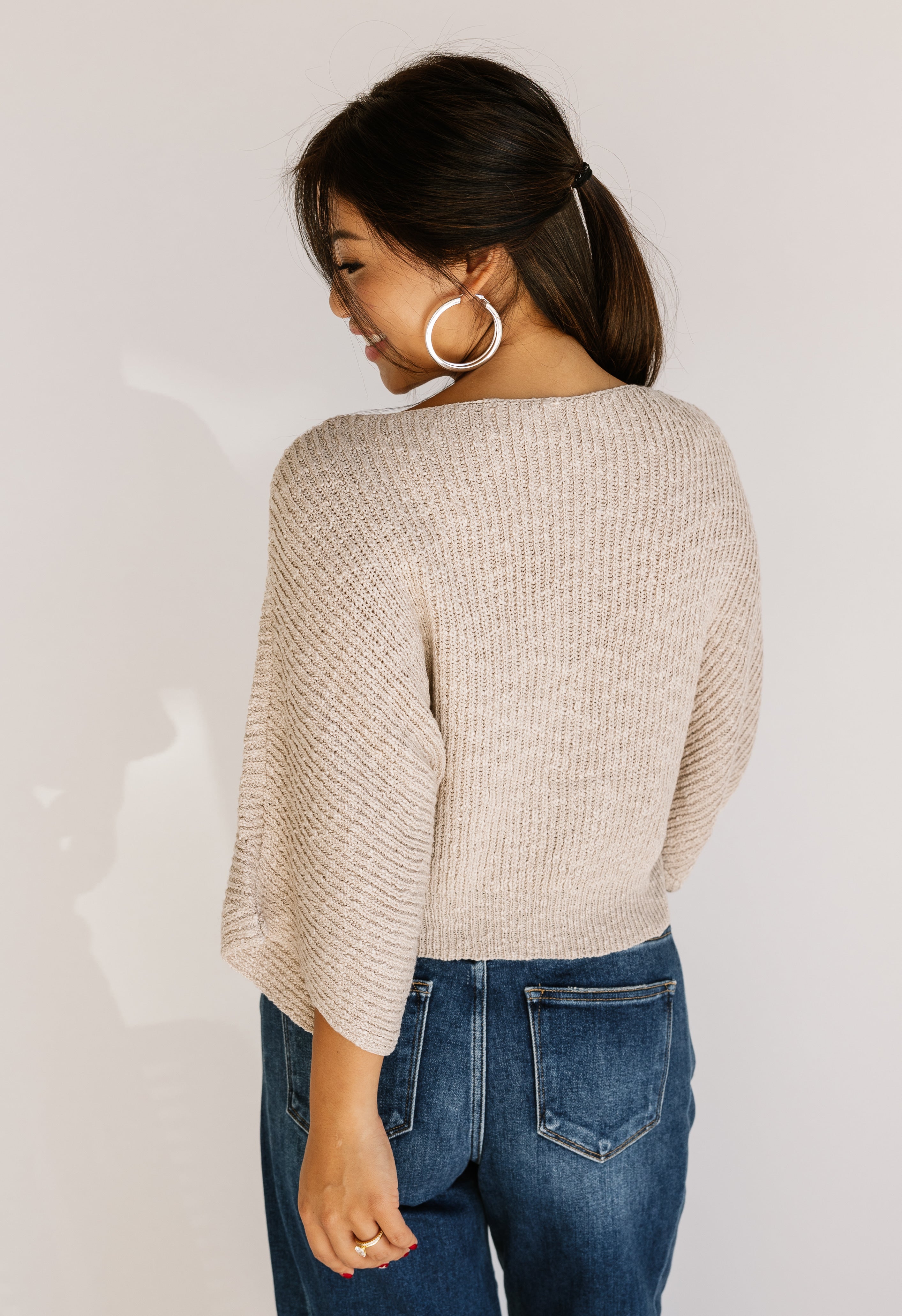 Say I Do Sweater - TAUPE - willows clothing SWEATER