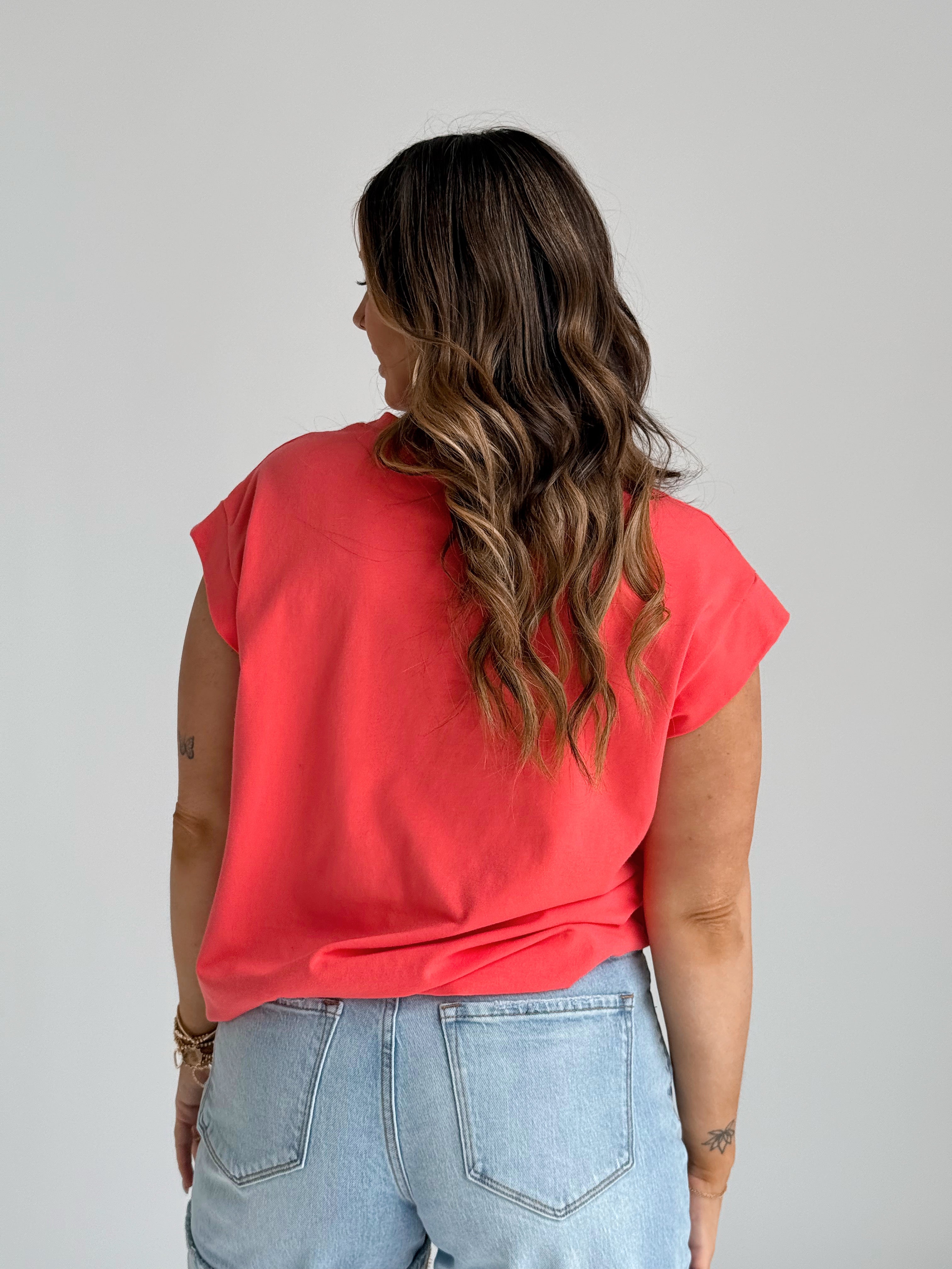 Scout Tee - CORAL - willows clothing S/S SHIRT