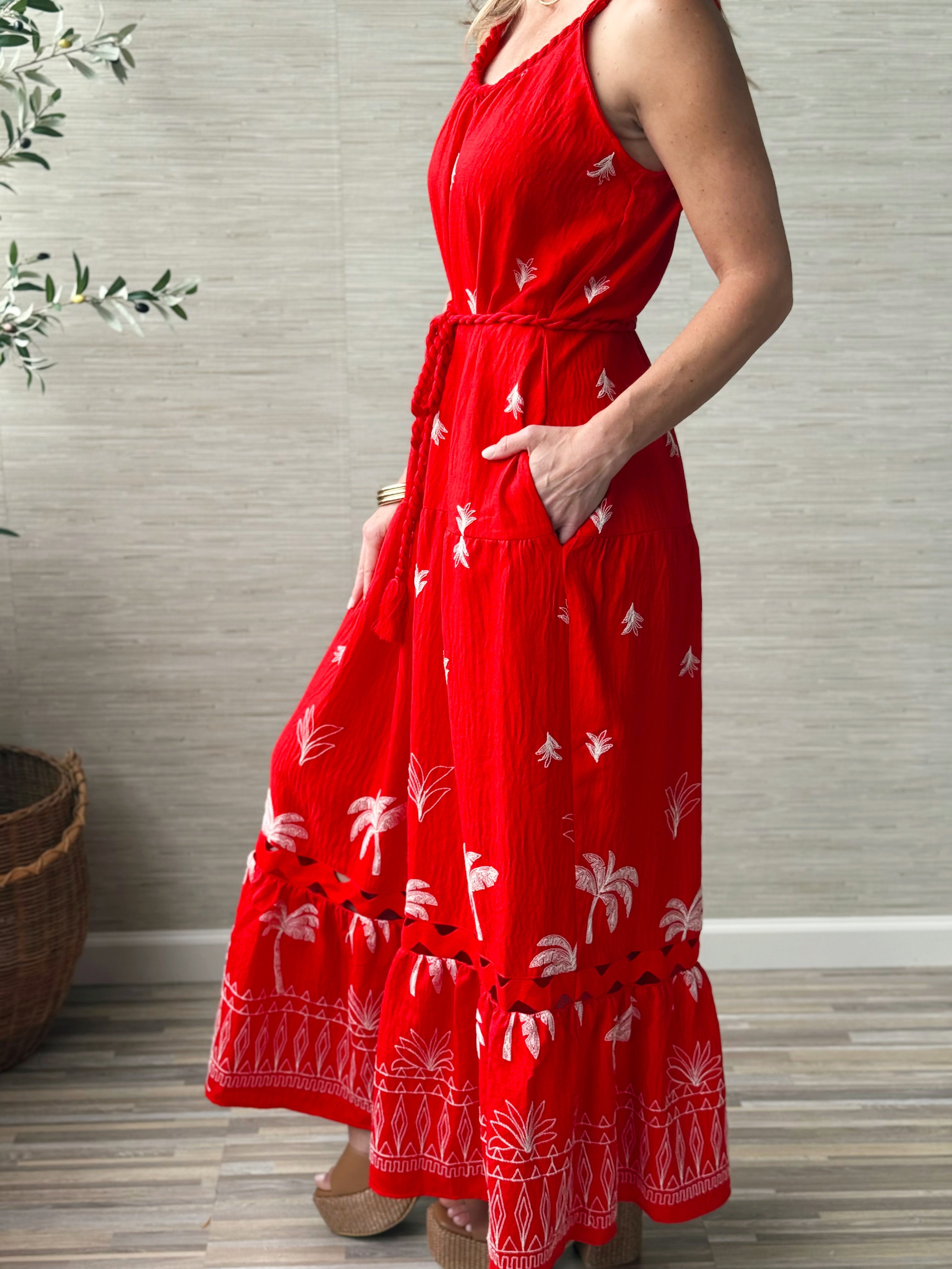 Selma Dress - CORAL - willows clothing Long Dress