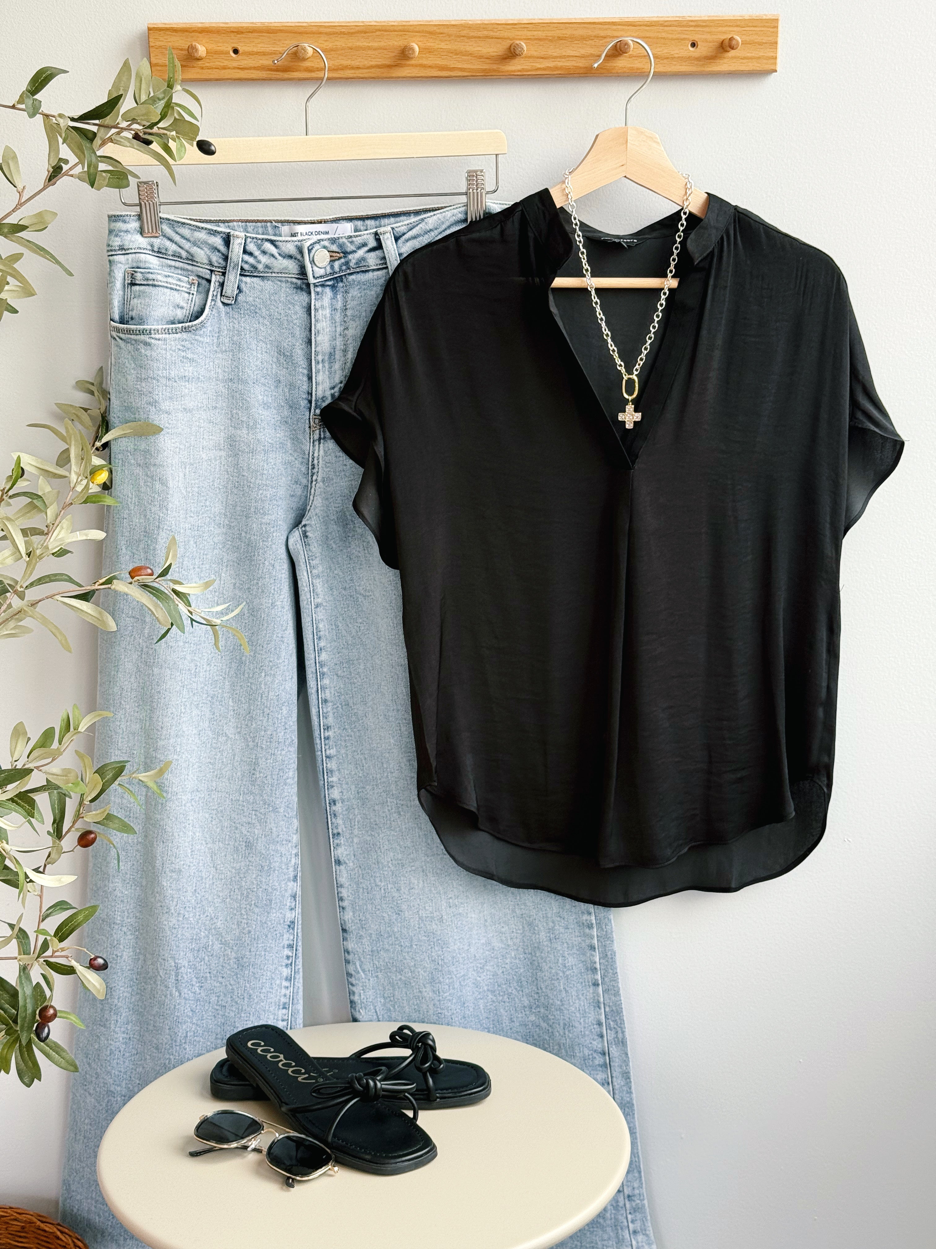 Serenity Blouse - BLACK - willows clothing BLOUSE