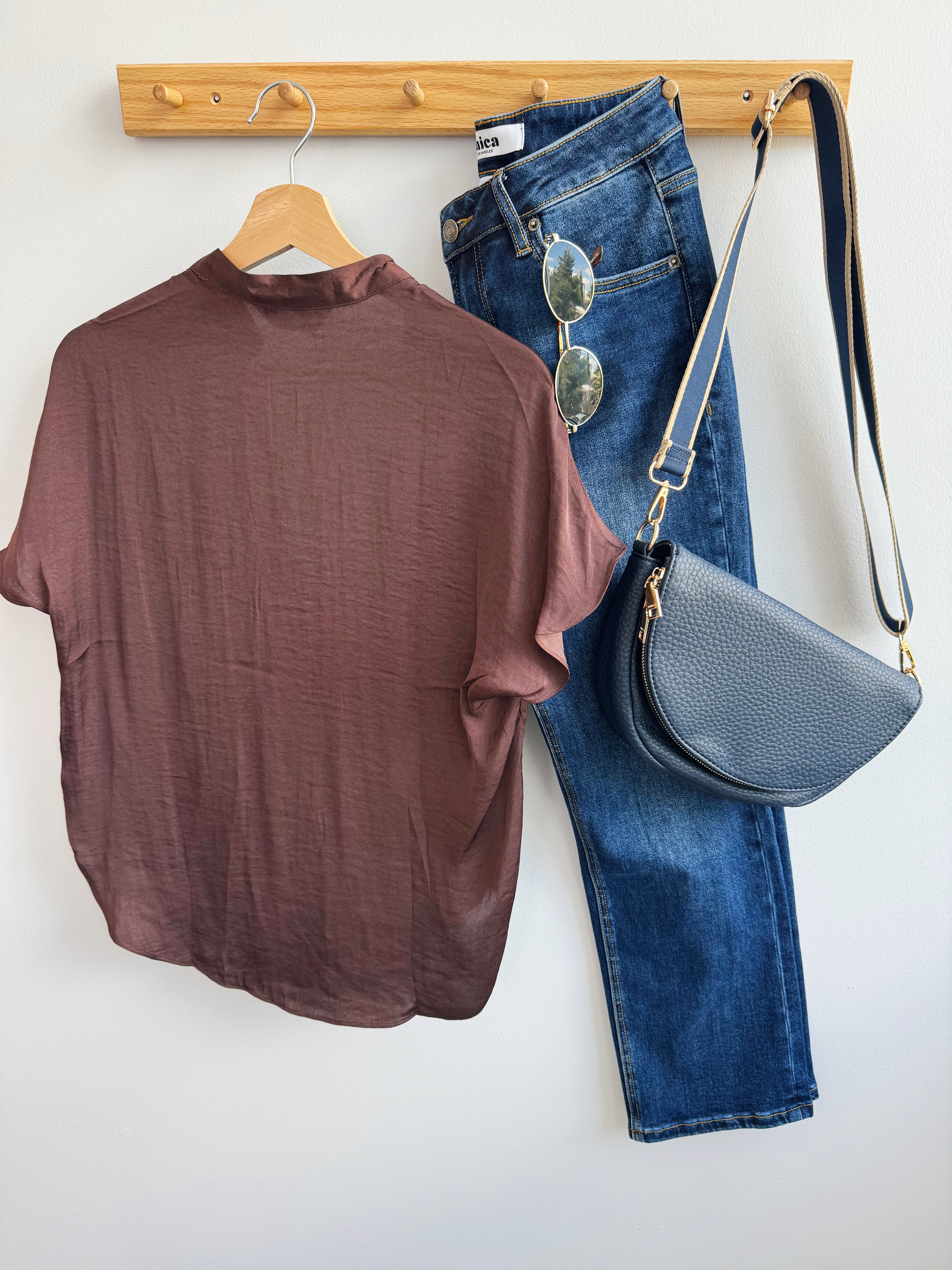 Serenity Blouse - CHOCOLATE - willows clothing BLOUSE