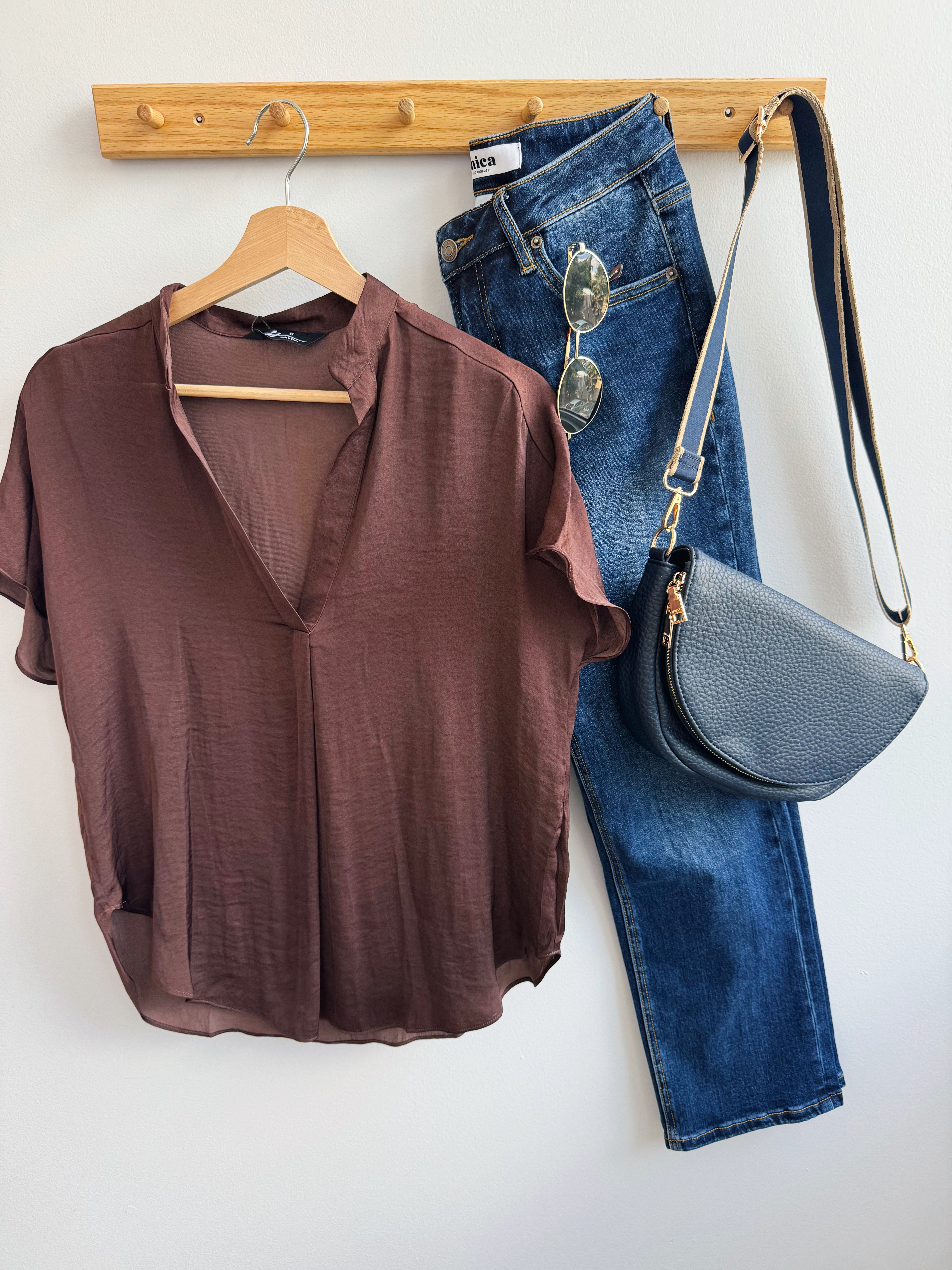 Serenity Blouse - CHOCOLATE - willows clothing BLOUSE