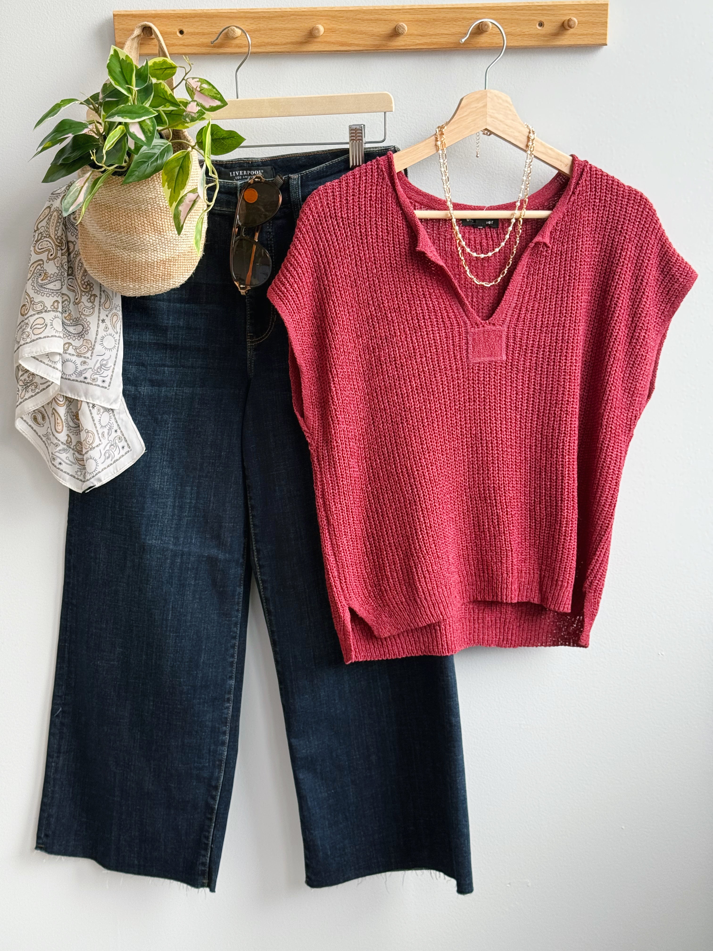 Sheena Sweater - BURGUNDY - willows clothing SWEATER