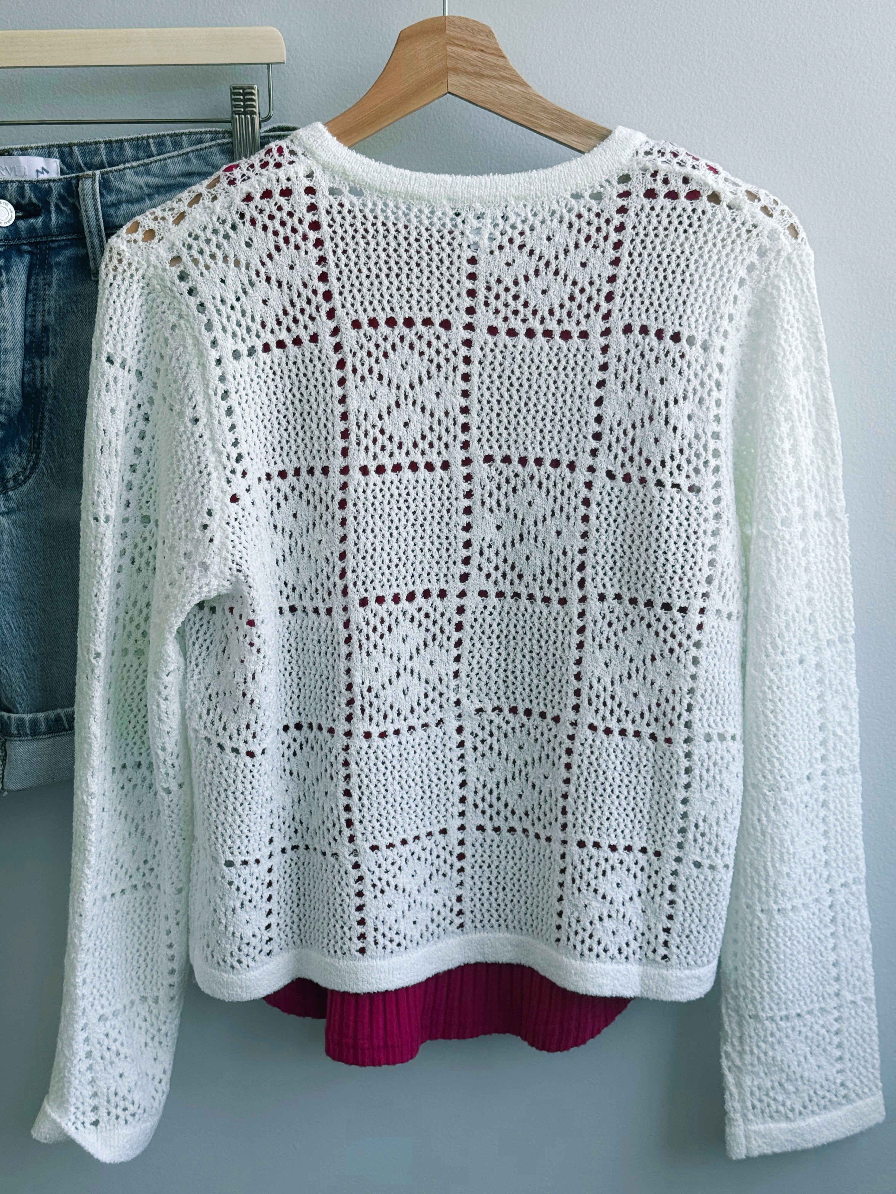 Shelby Cardigan - WHITE - willows clothing Cardigan