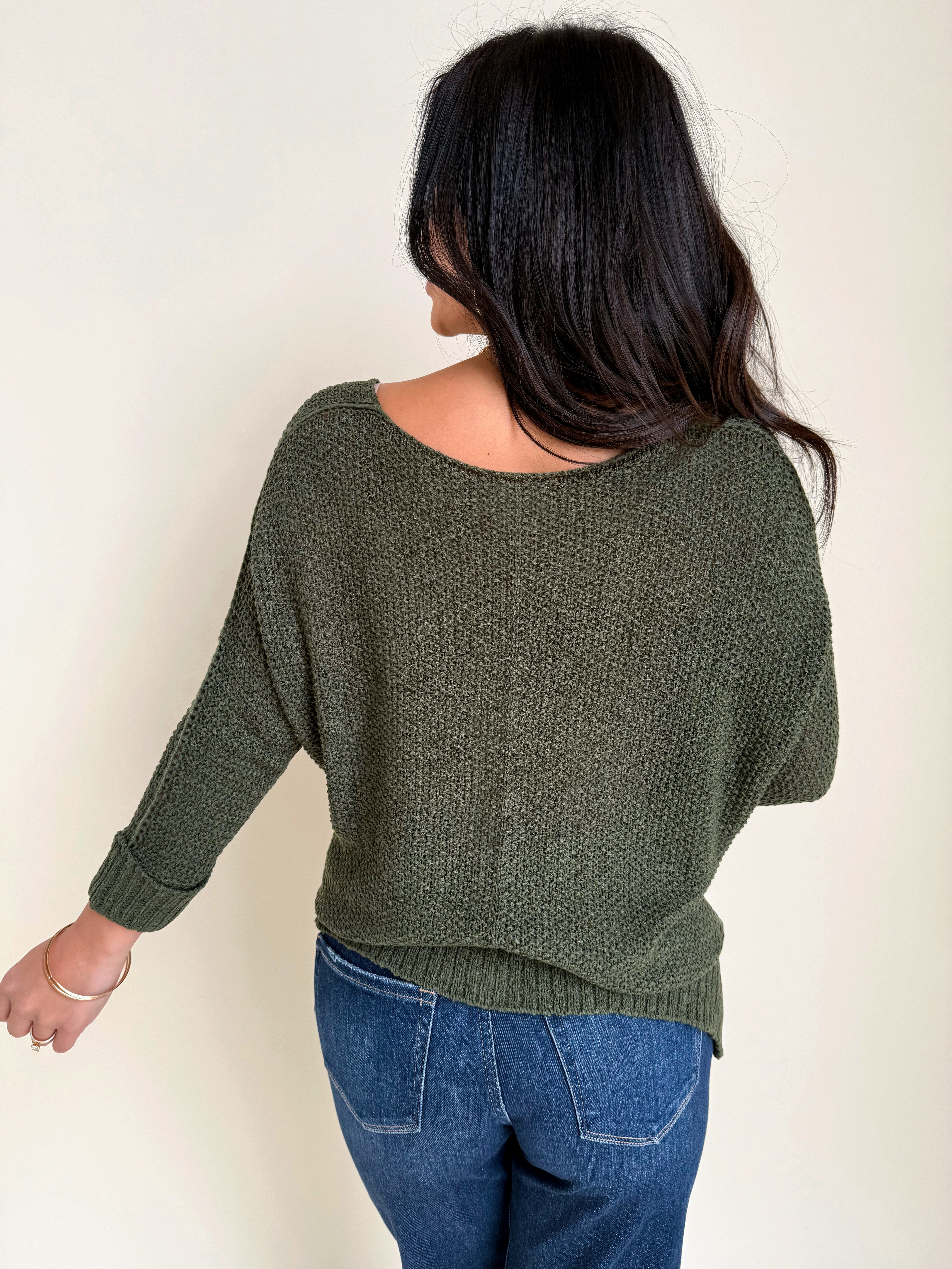 Shelly Sweater - OLIVE - willows clothing SWEATER