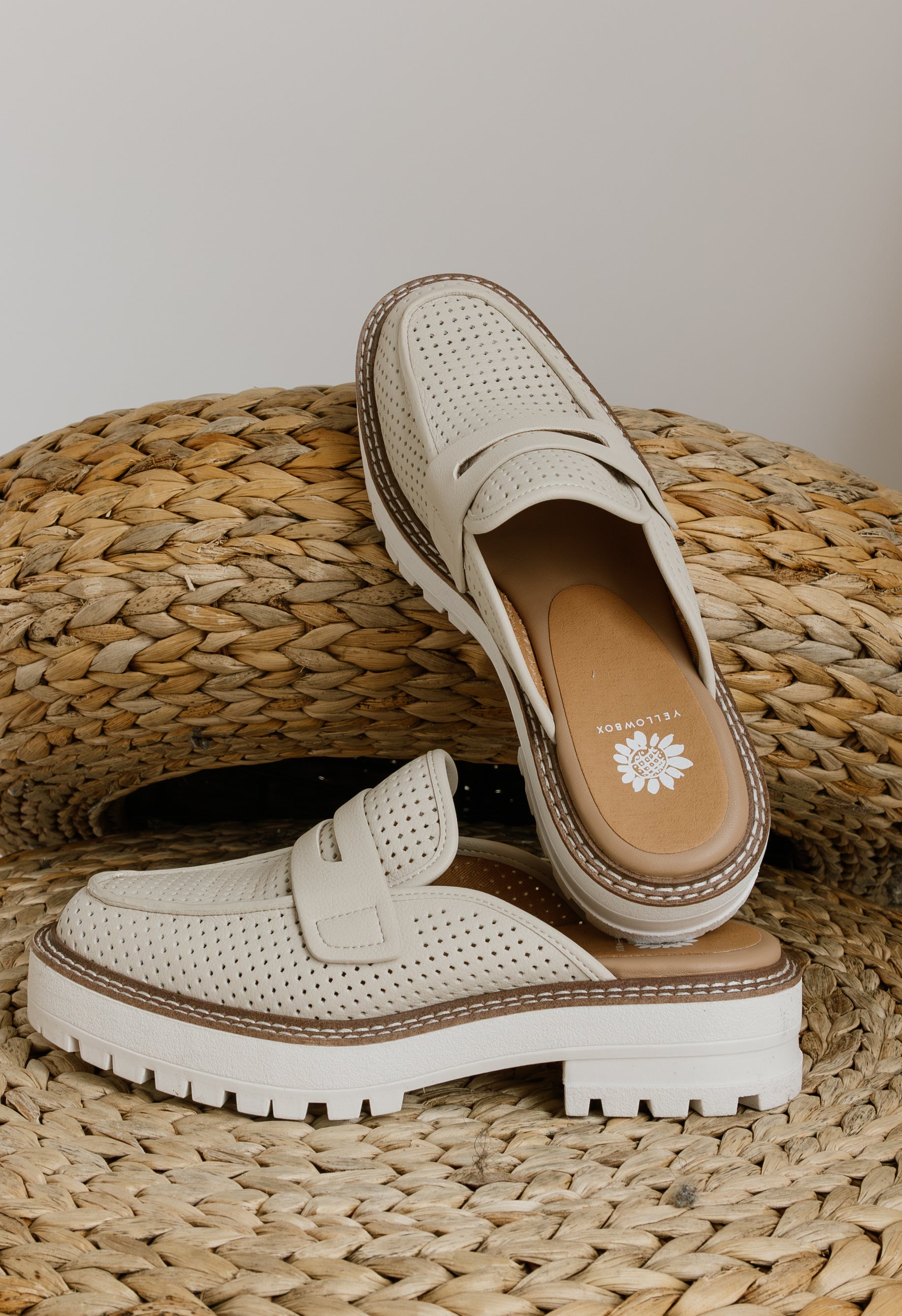 Sherlyn Loafer Mules - IVORY - willows clothing Flats