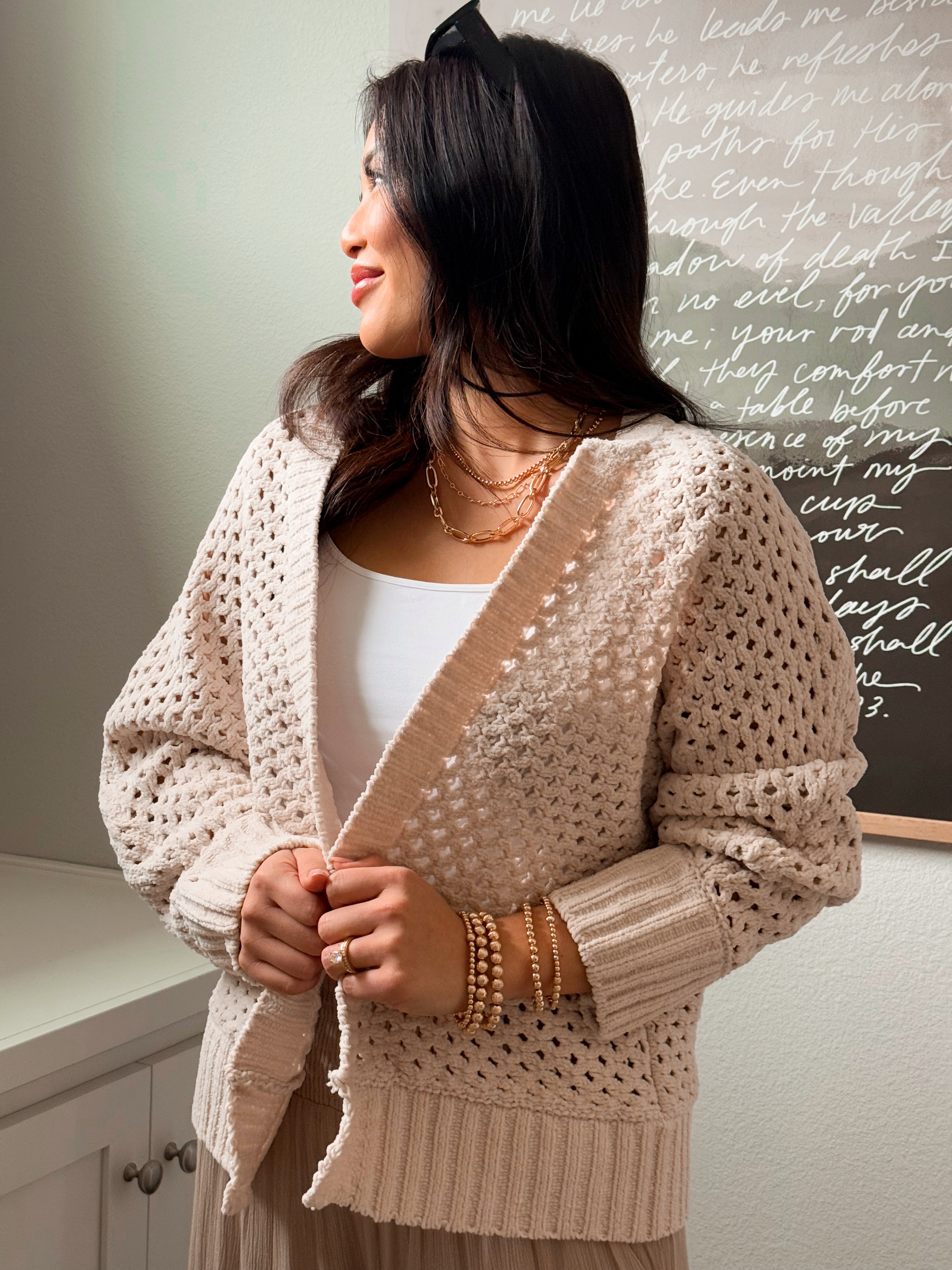 Shoreline Cardigan - SAND - willows clothing Cardigan