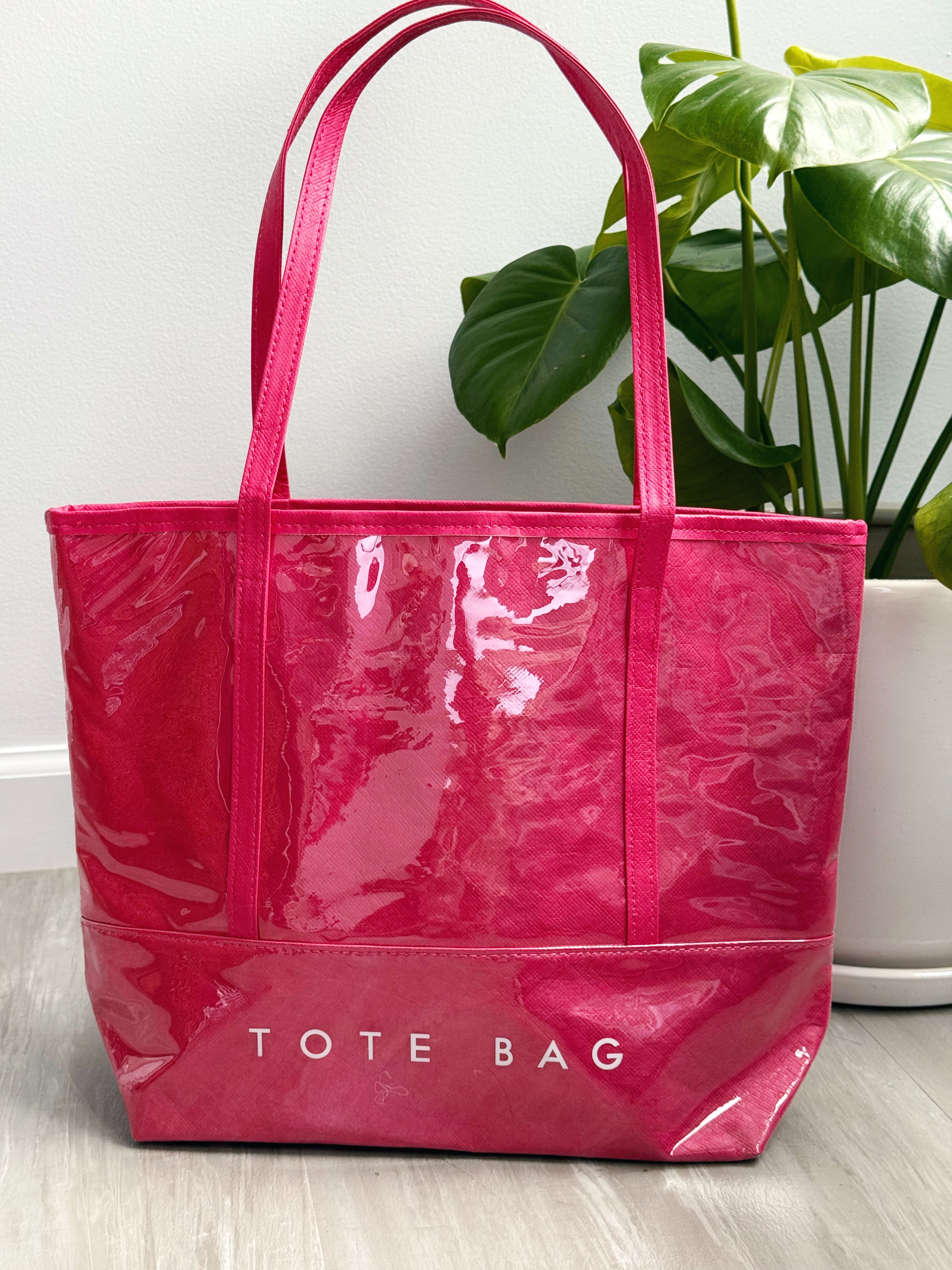 Shoulder Strap Tote Bag - RED/PINK - willows clothing TOTE