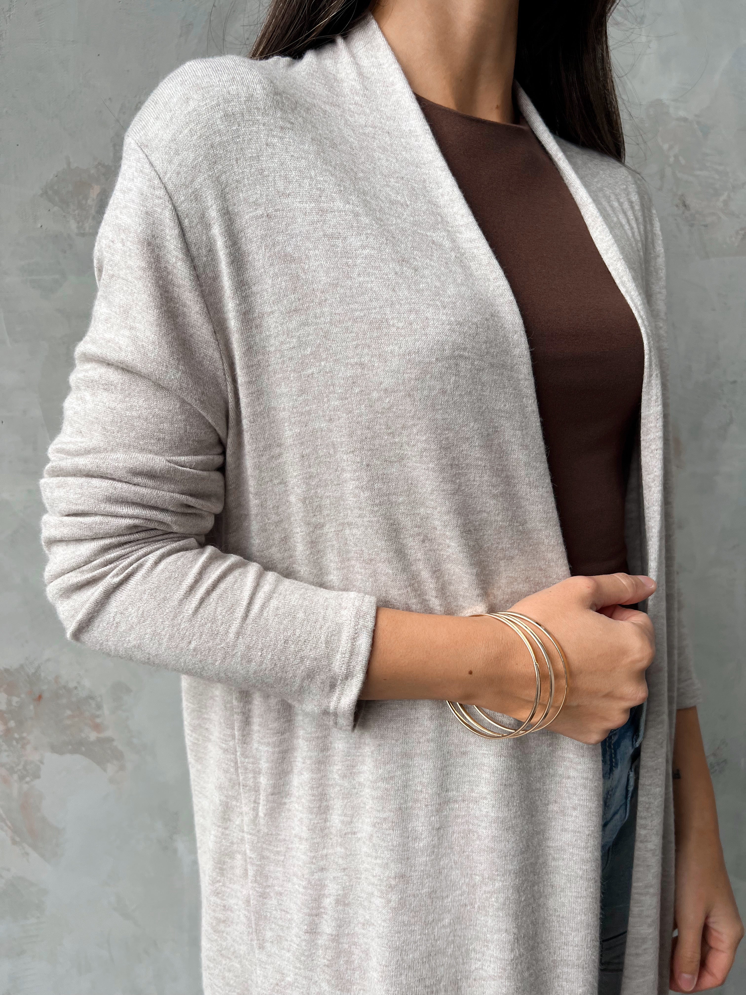 Simple Times Cardigan - OATMEAL - willows clothing Cardigan