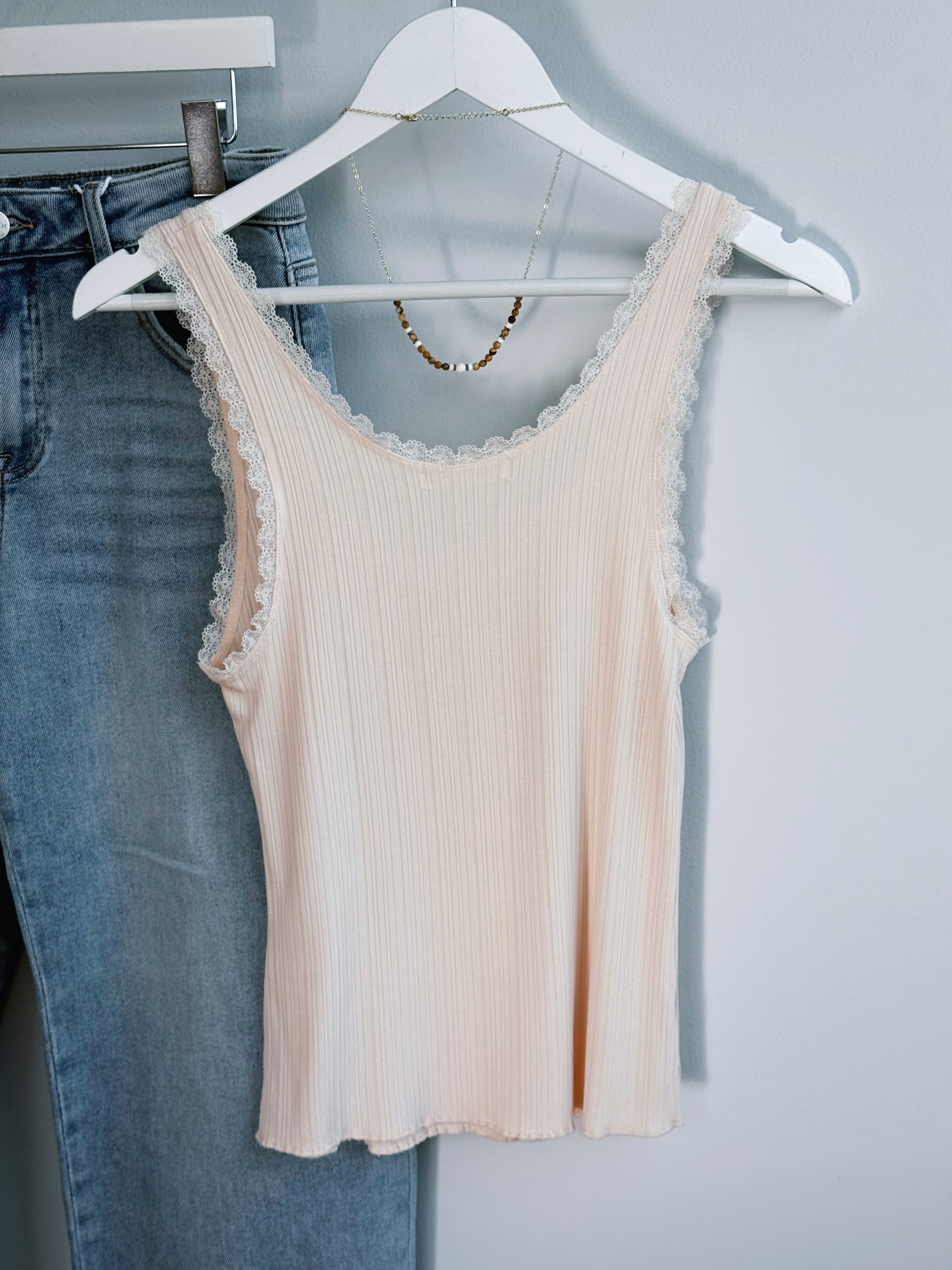 Simply Sweet Tank - CHAMPAGNE - willows clothing TANK